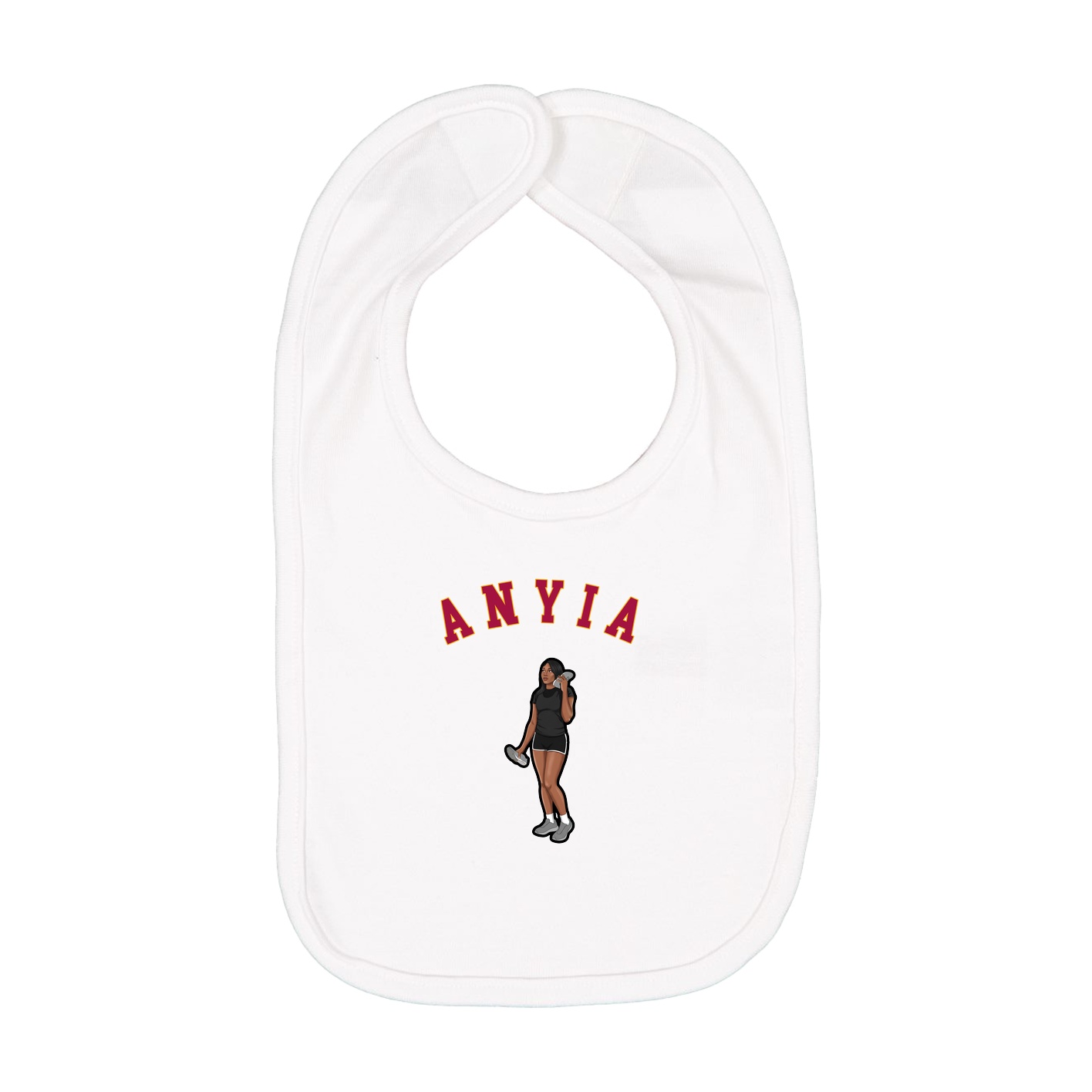 Infant Bib — Shirsey Arch in White