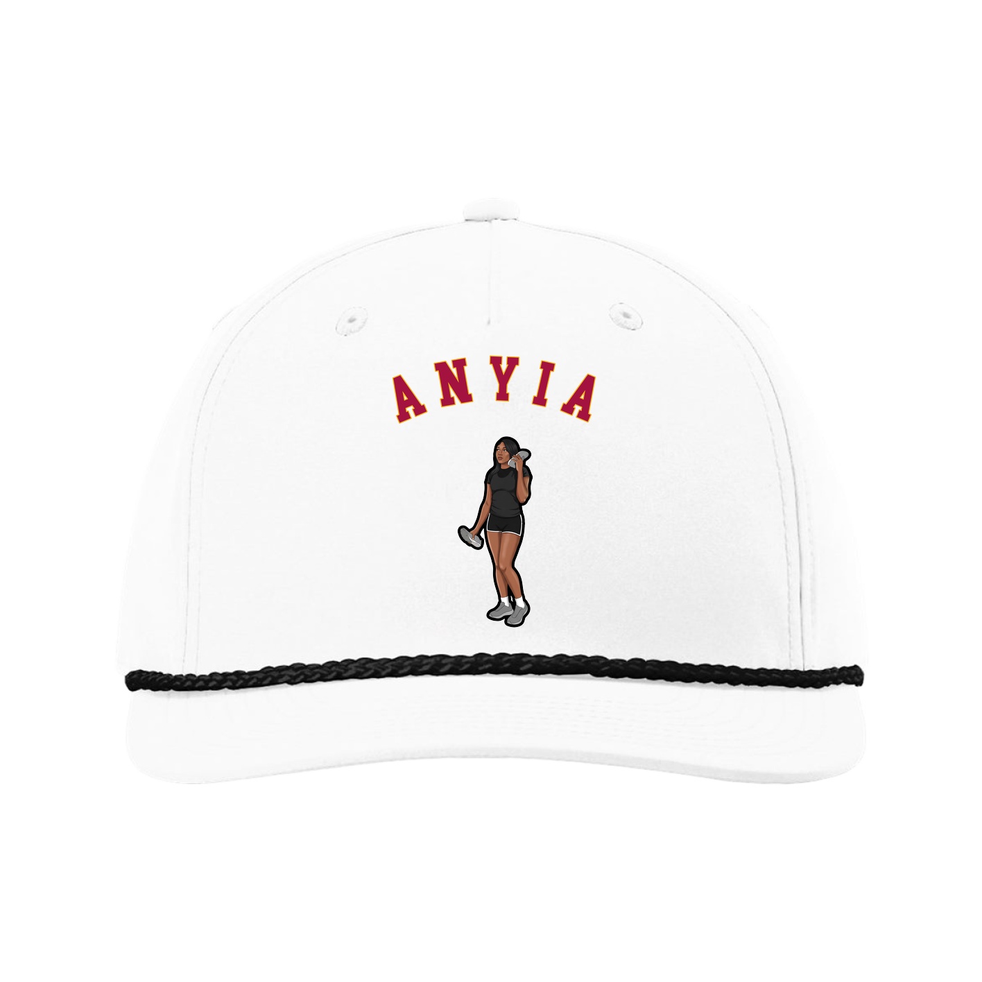 Five-Panel Classic Rope Cap — Shirsey Arch in White