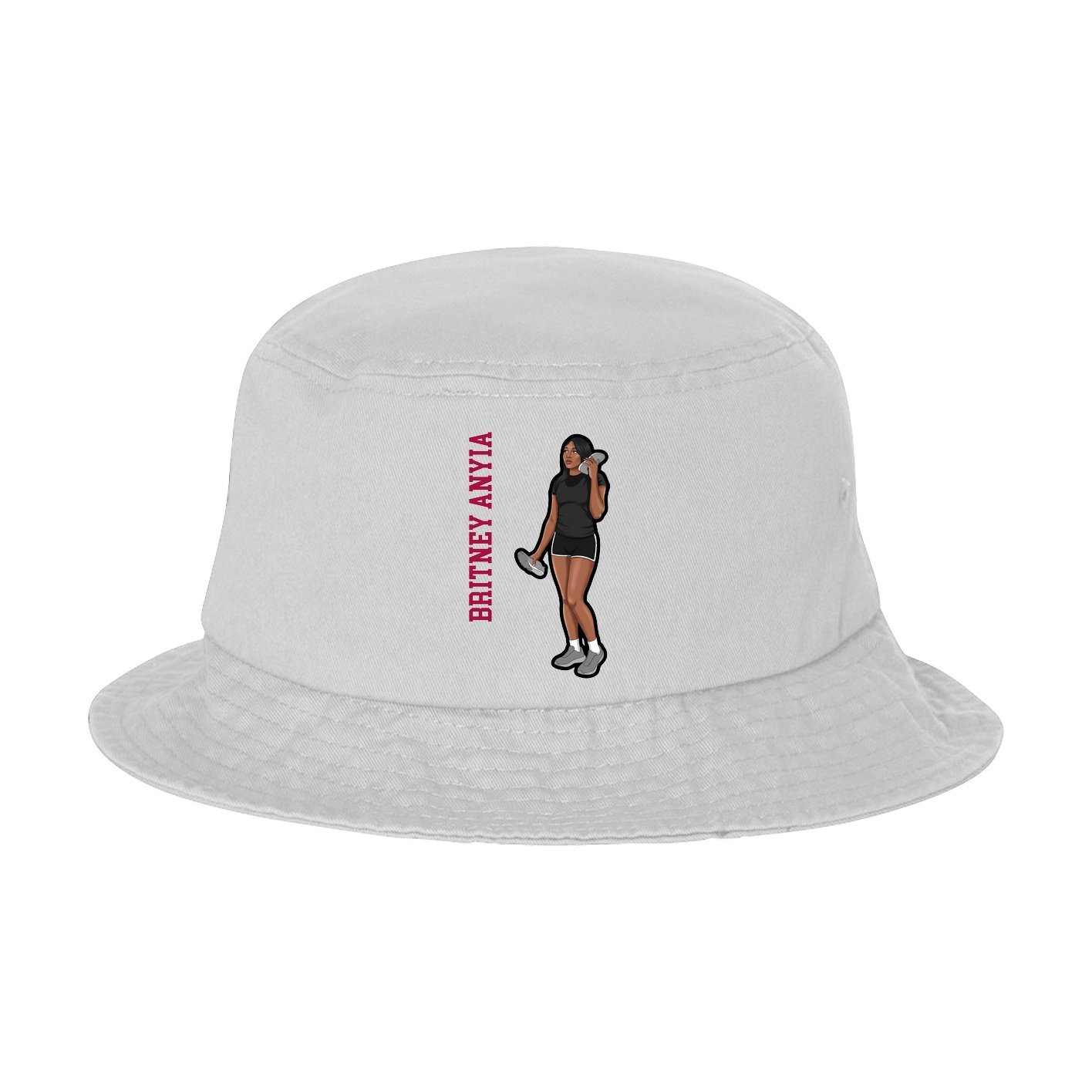 Bucket Cap — Name Vertical in White