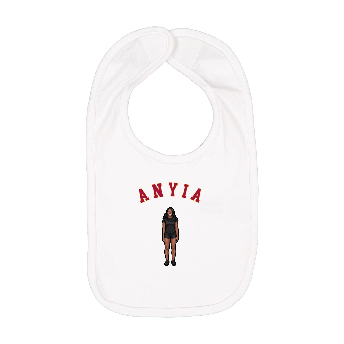 Infant Bib — Shirsey Arch in White