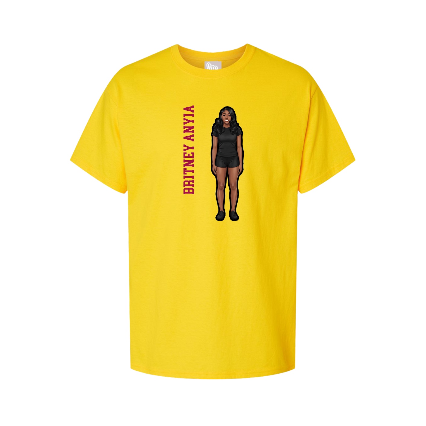 Youth Tee — Name Vertical in Gold