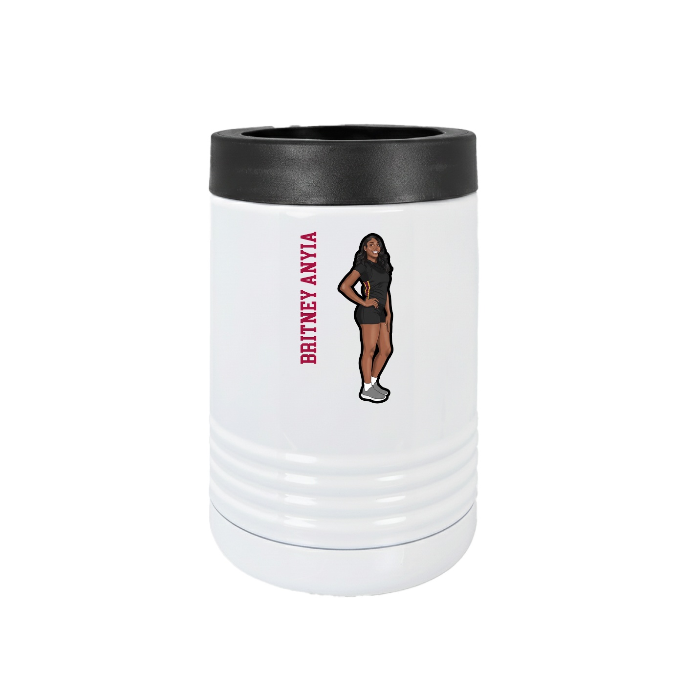 Beverage Holder — Name Vertical in White