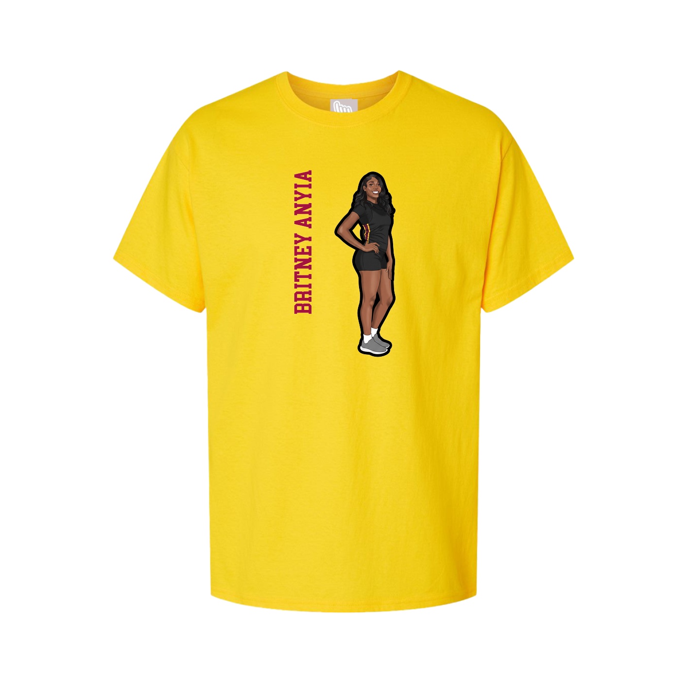 Tee — Name Vertical in Gold