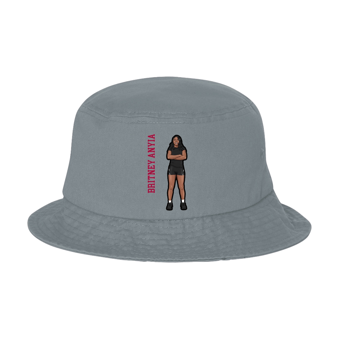 Bucket Cap — Name Vertical in Grey