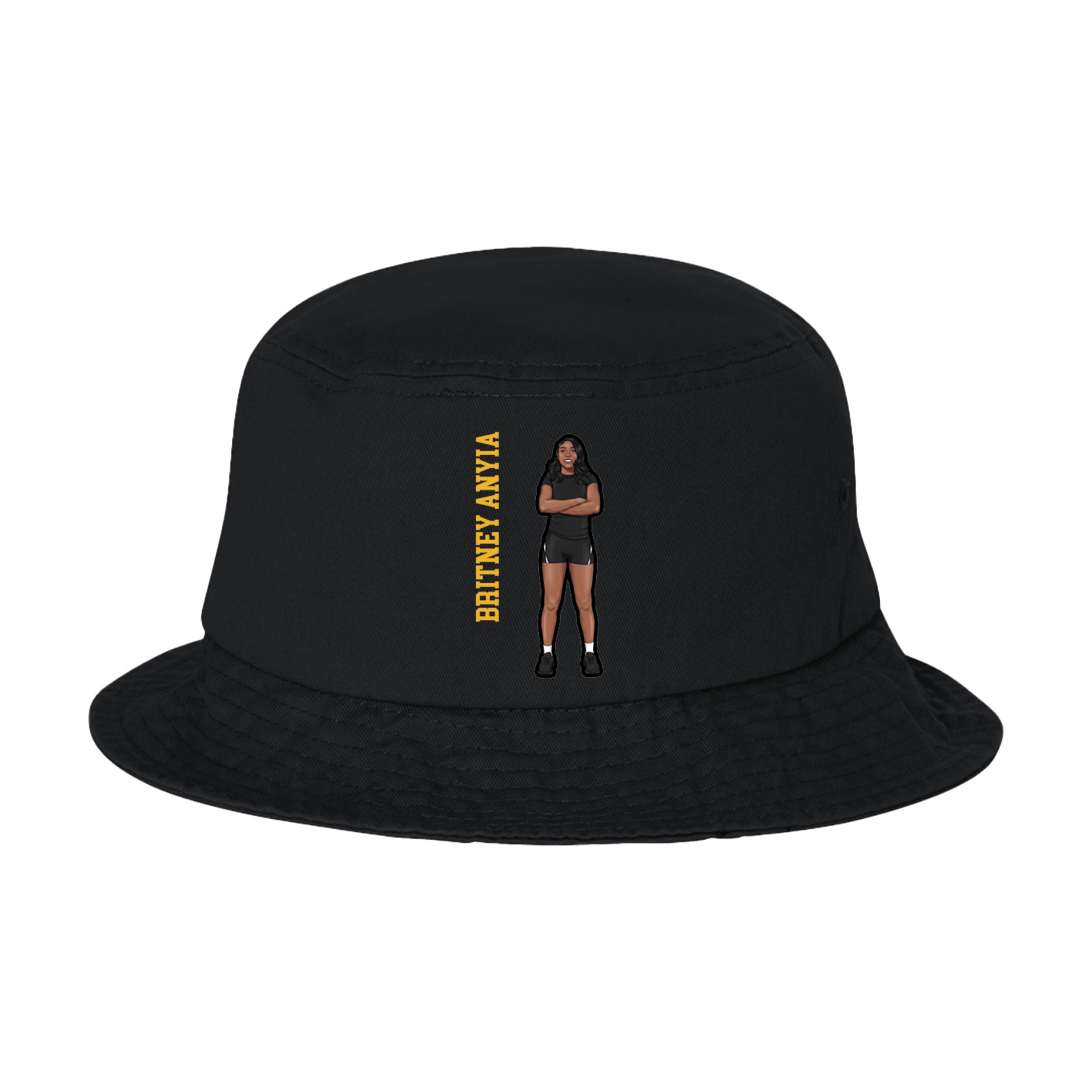 Bucket Cap — Name Vertical in Black