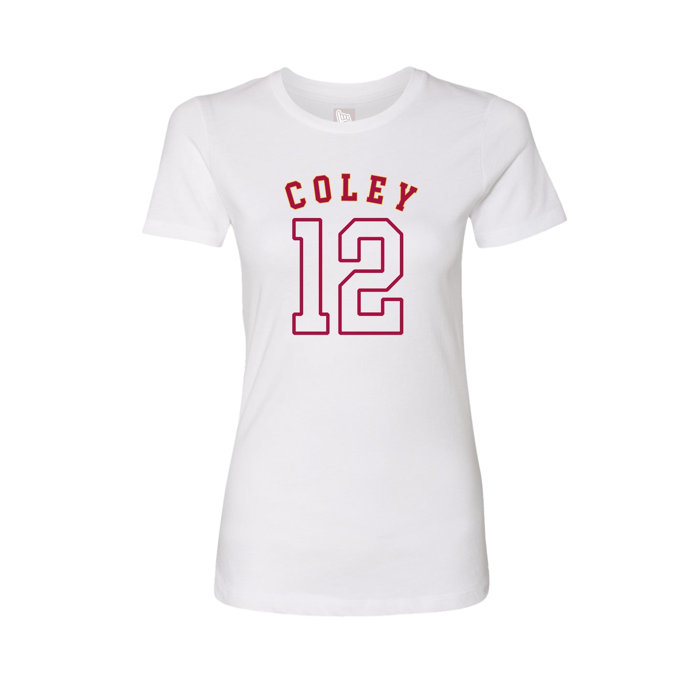 Fitted Women's Tee — Shirsey Arch in White