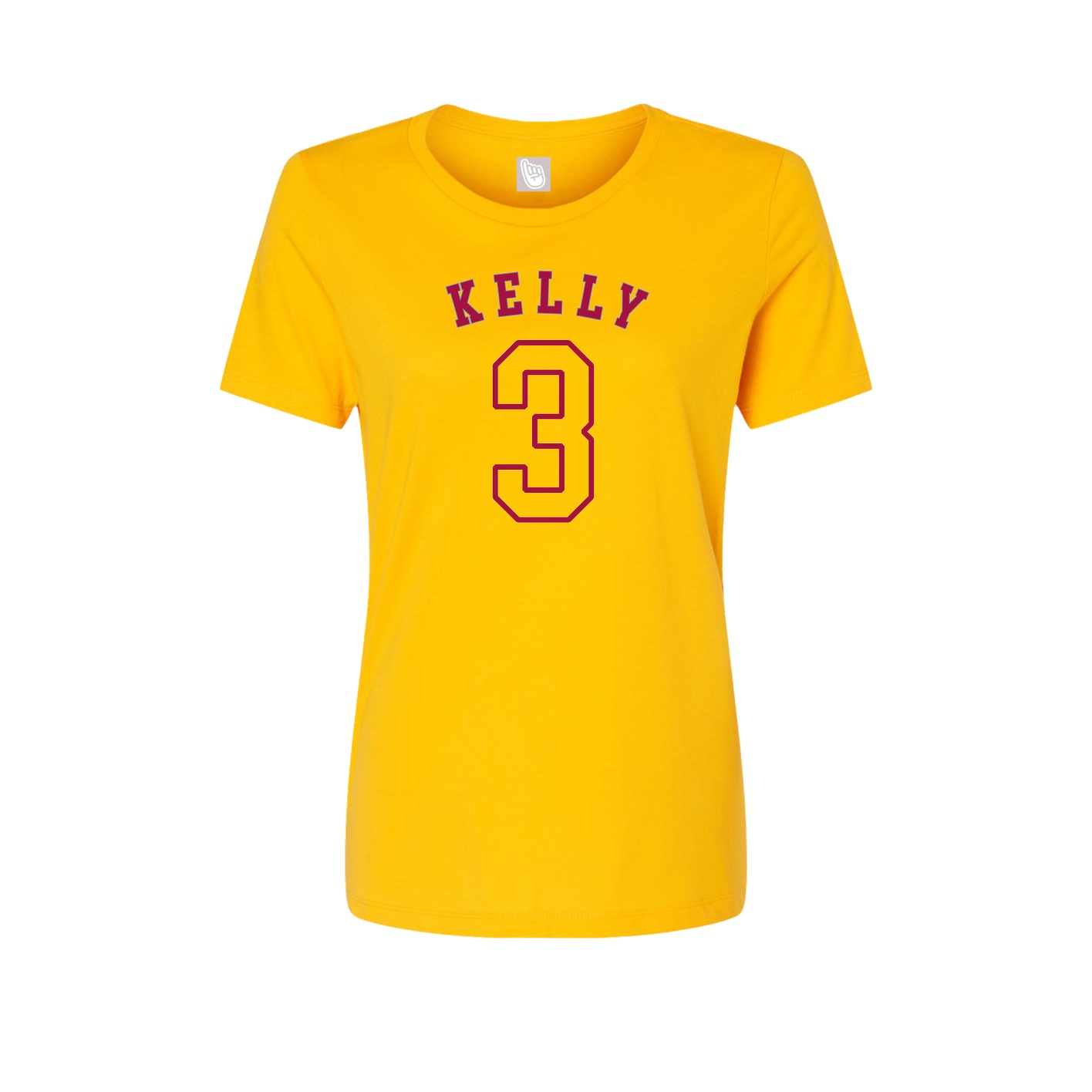 Fitted Women's Tee — Shirsey Arch in Gold