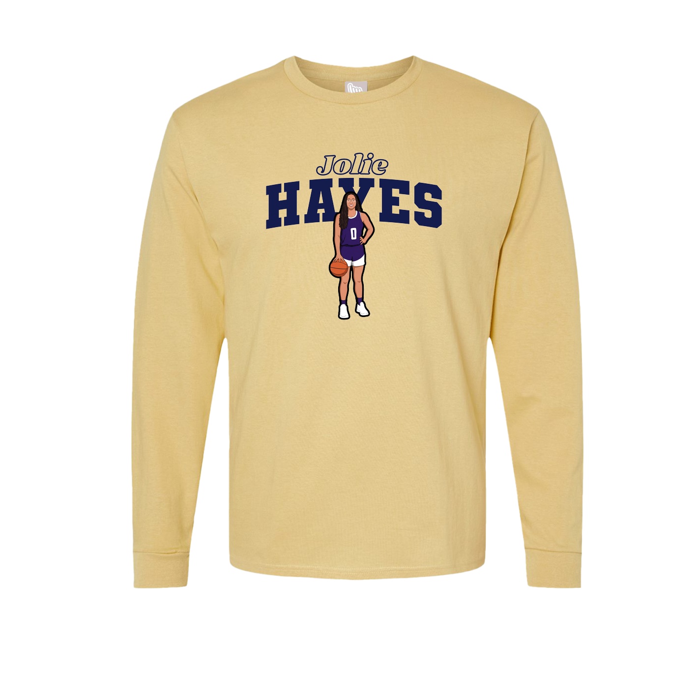 Long Sleeve Tee — Name Arch in Vegas Gold