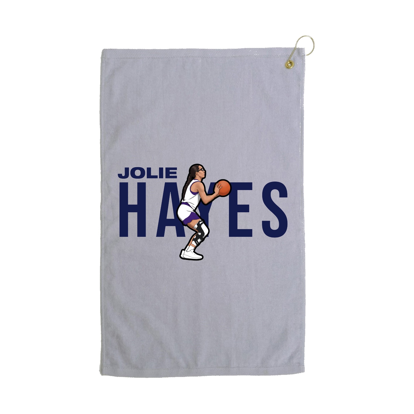 Golf Towel — Player Name in Grey