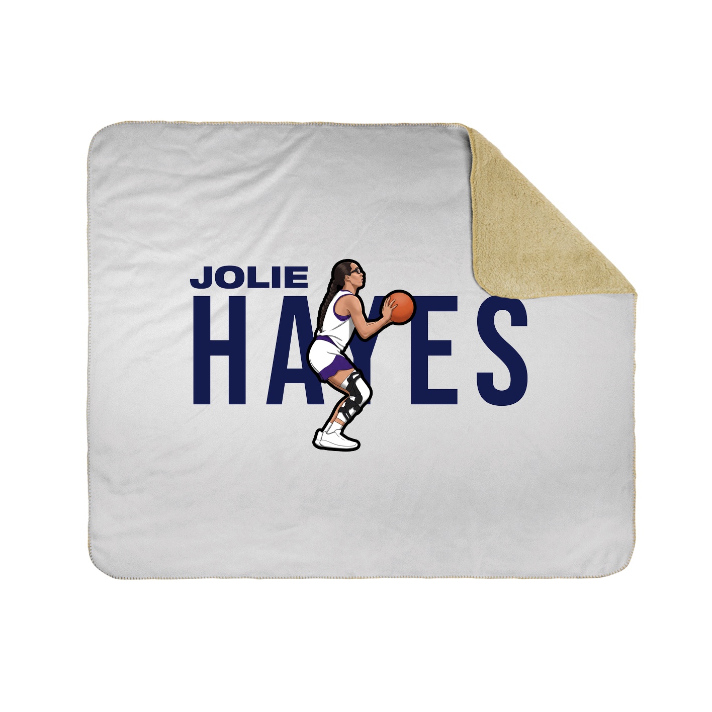 Throw Blanket — Player Name in White