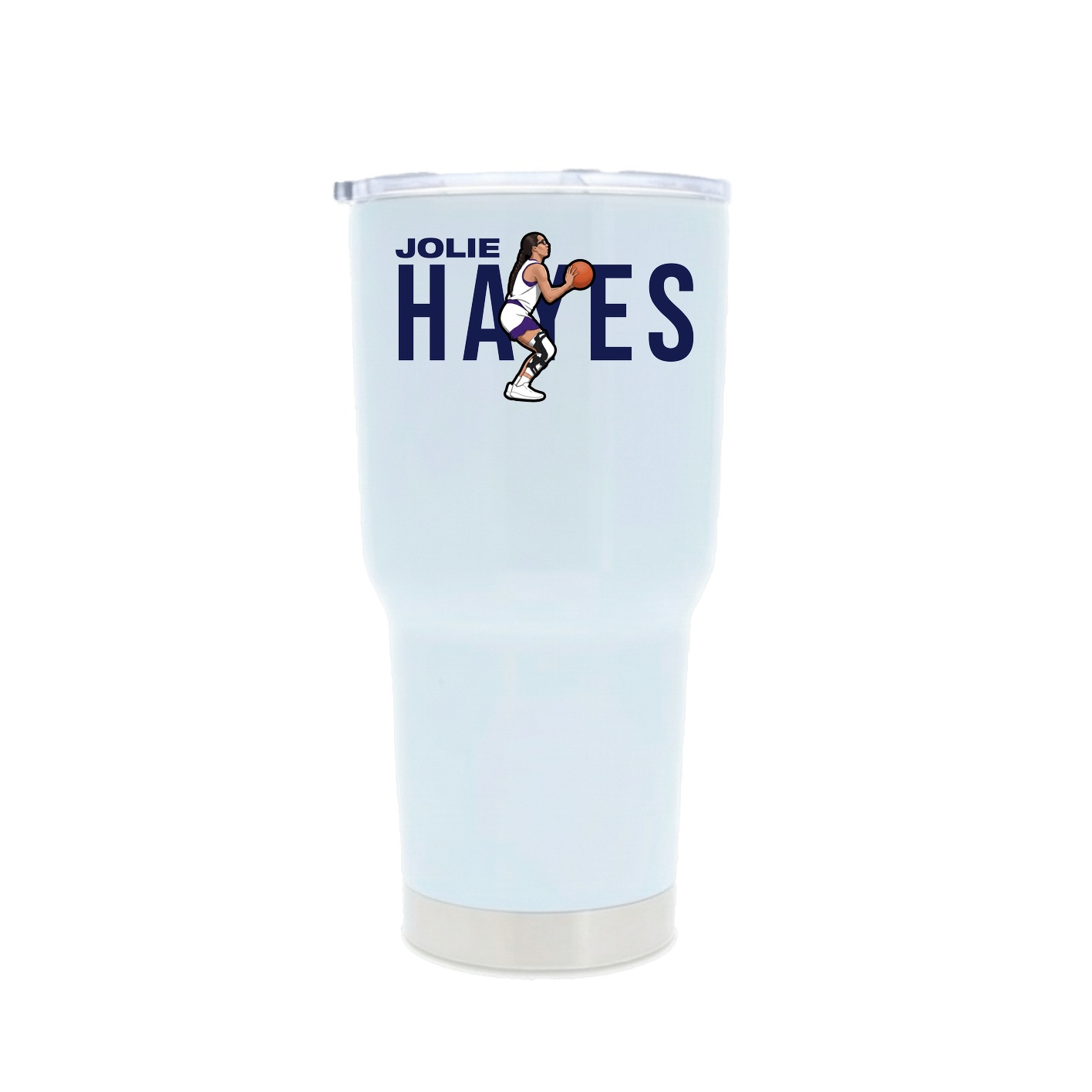 30oz Stainless Steel Tumbler — Player Name in White