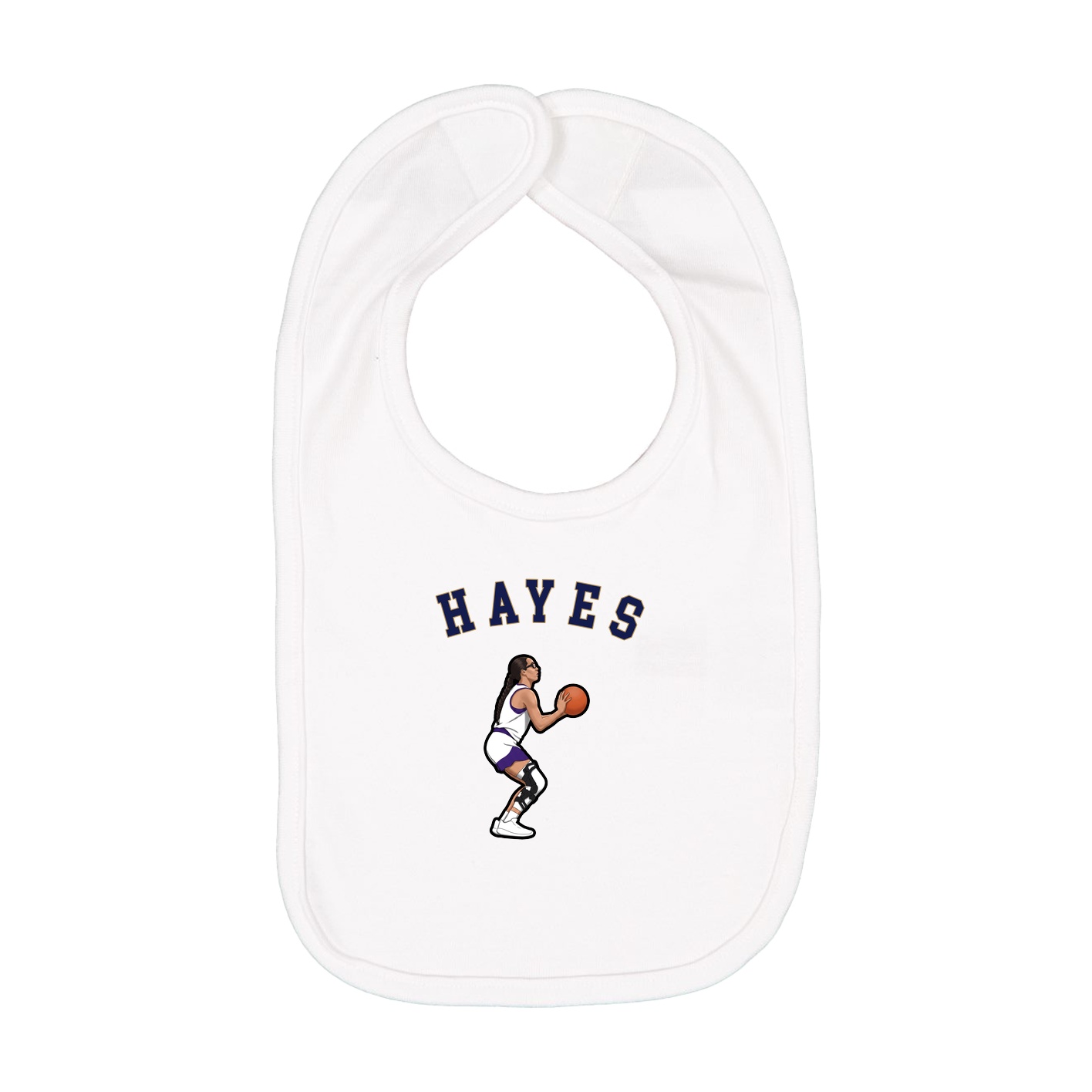 Infant Bib — Shirsey Arch in White
