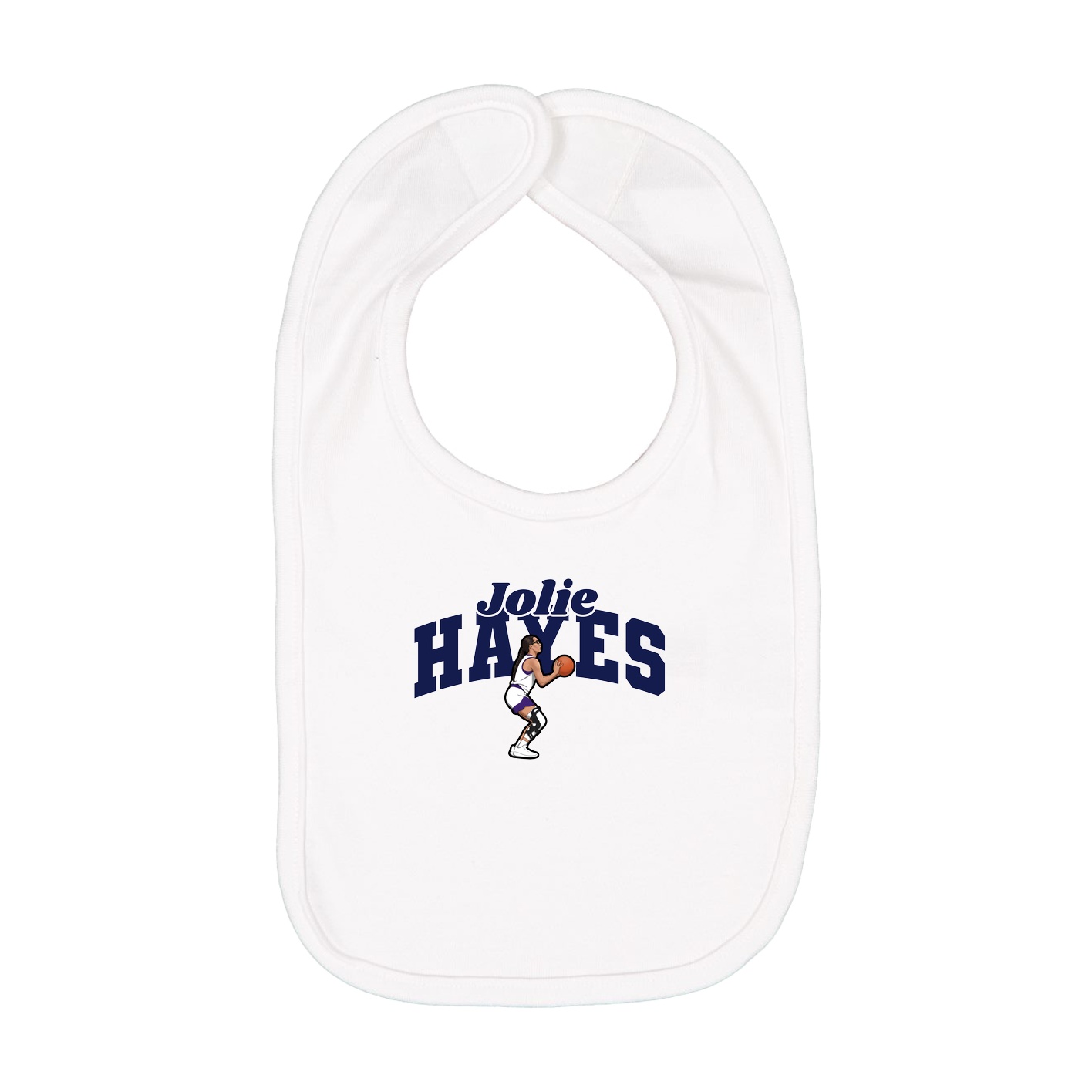Infant Bib — Signature Arch in White