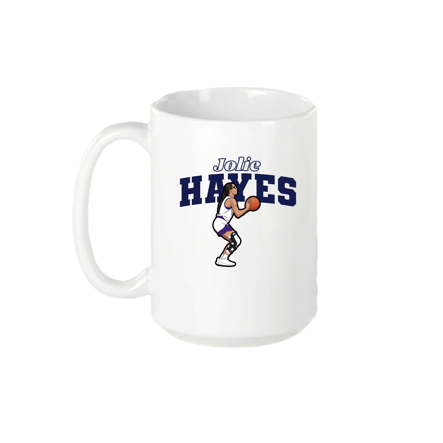 15oz Coffee Mug — Name Arch in White