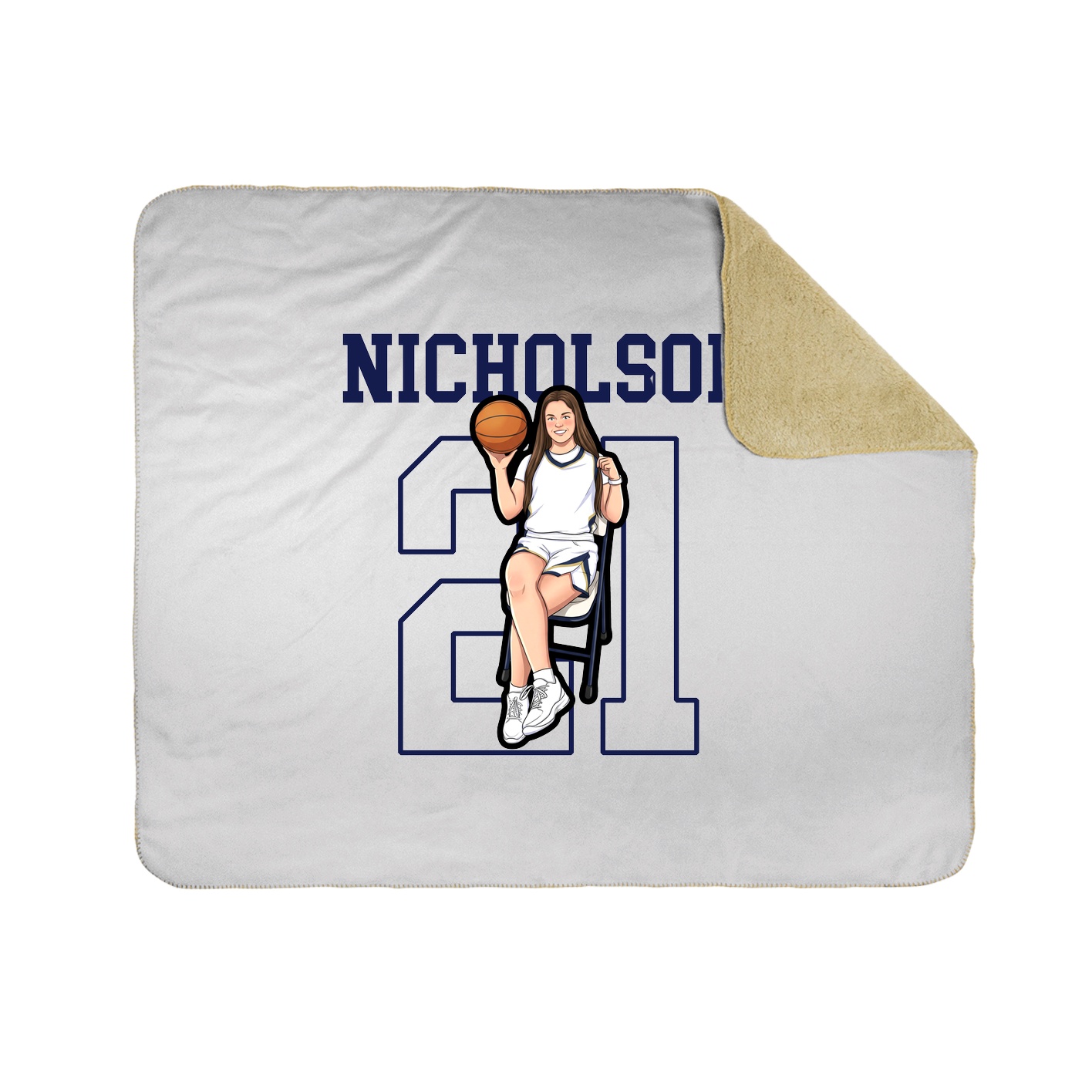 Throw Blanket — Shirsey in White