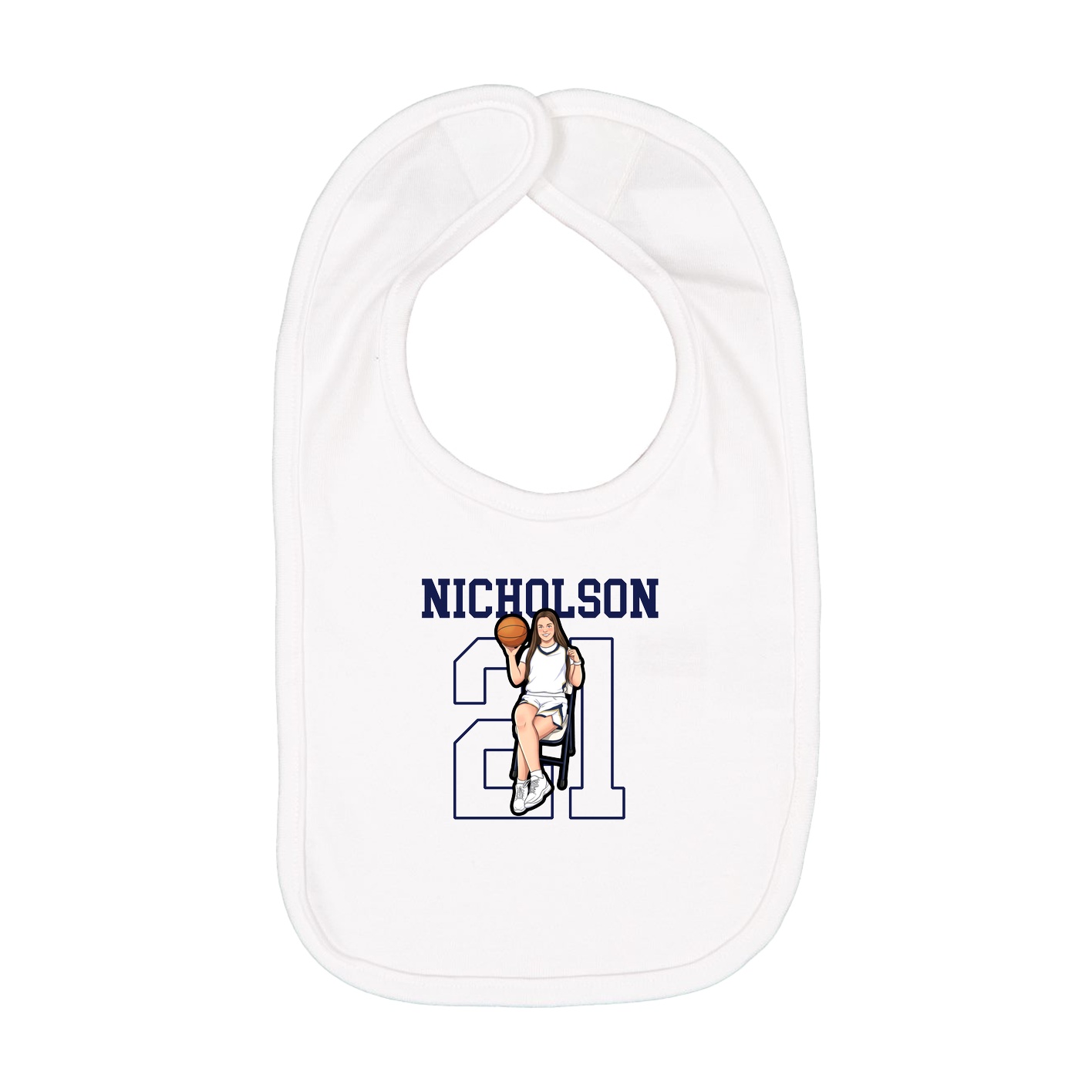 Infant Bib — Shirsey in White