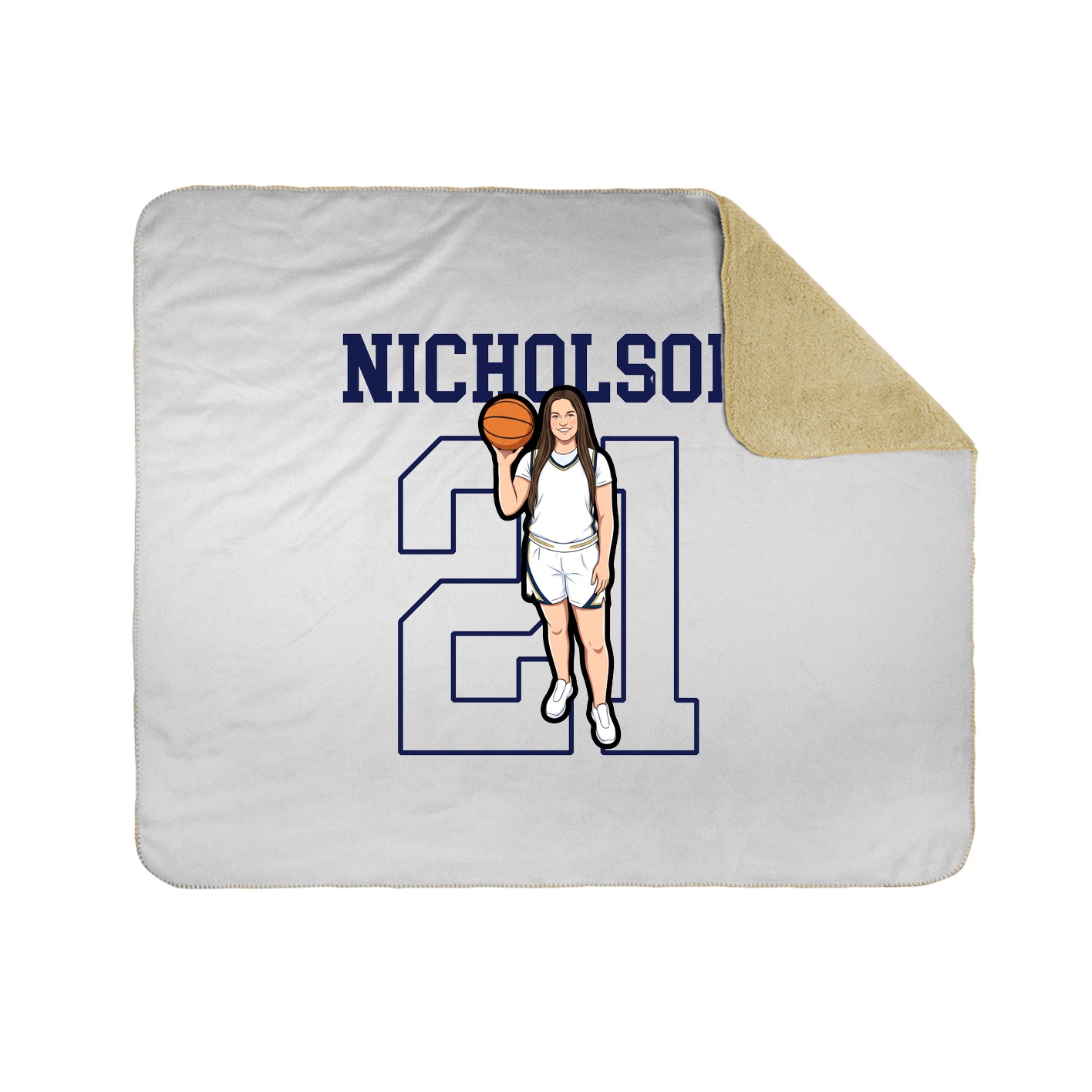 Throw Blanket — Shirsey in White