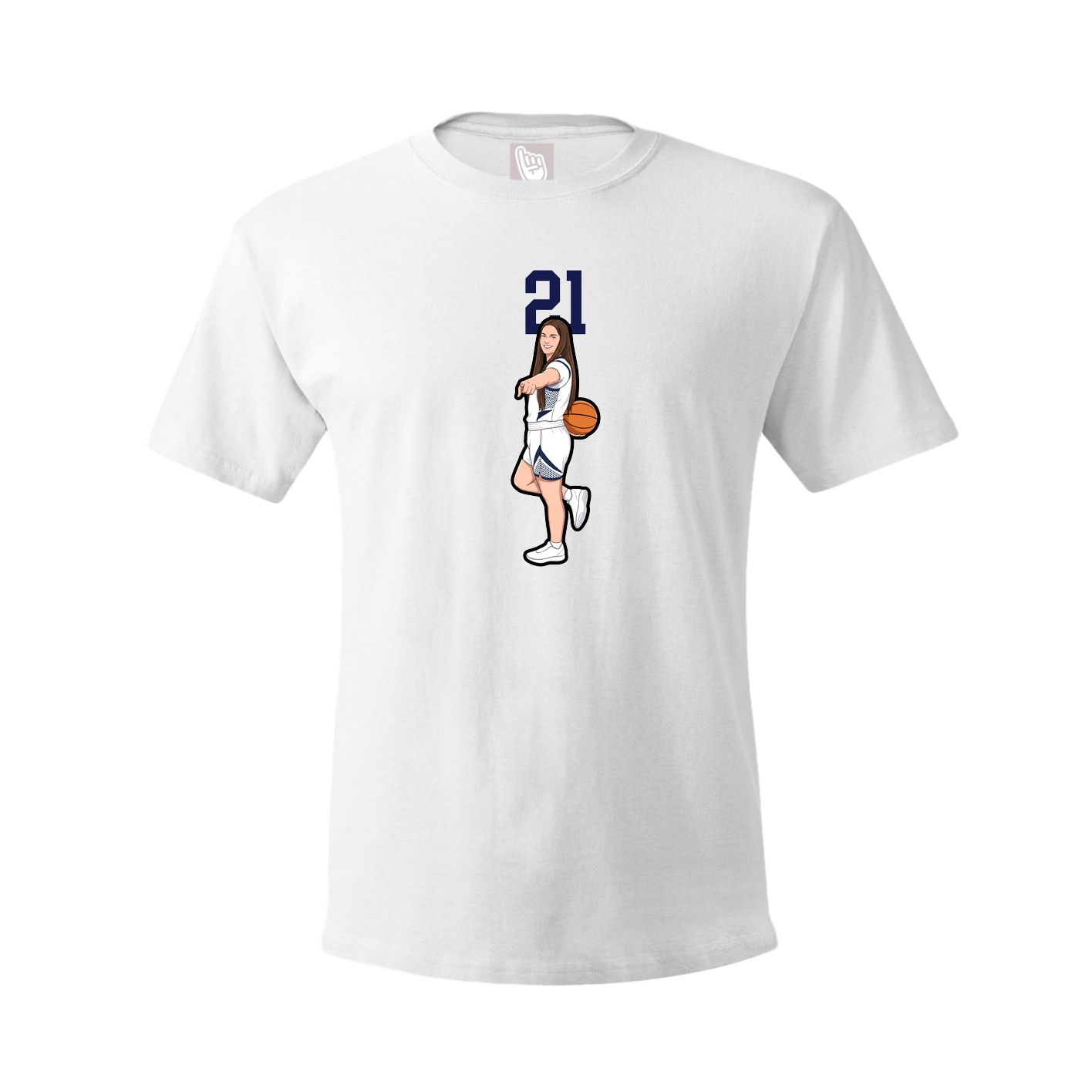 Tee — Number Top in White
