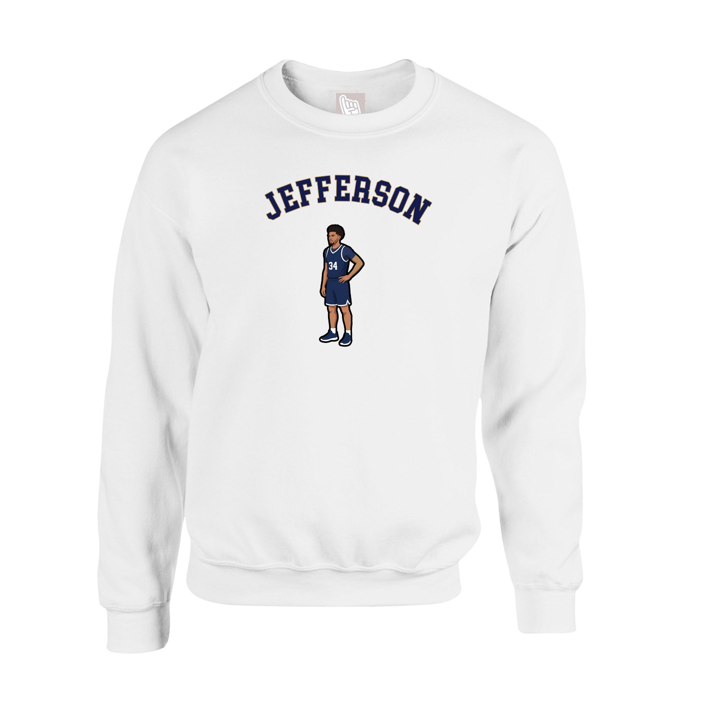 Fleece Crew — Shirsey Arch in White