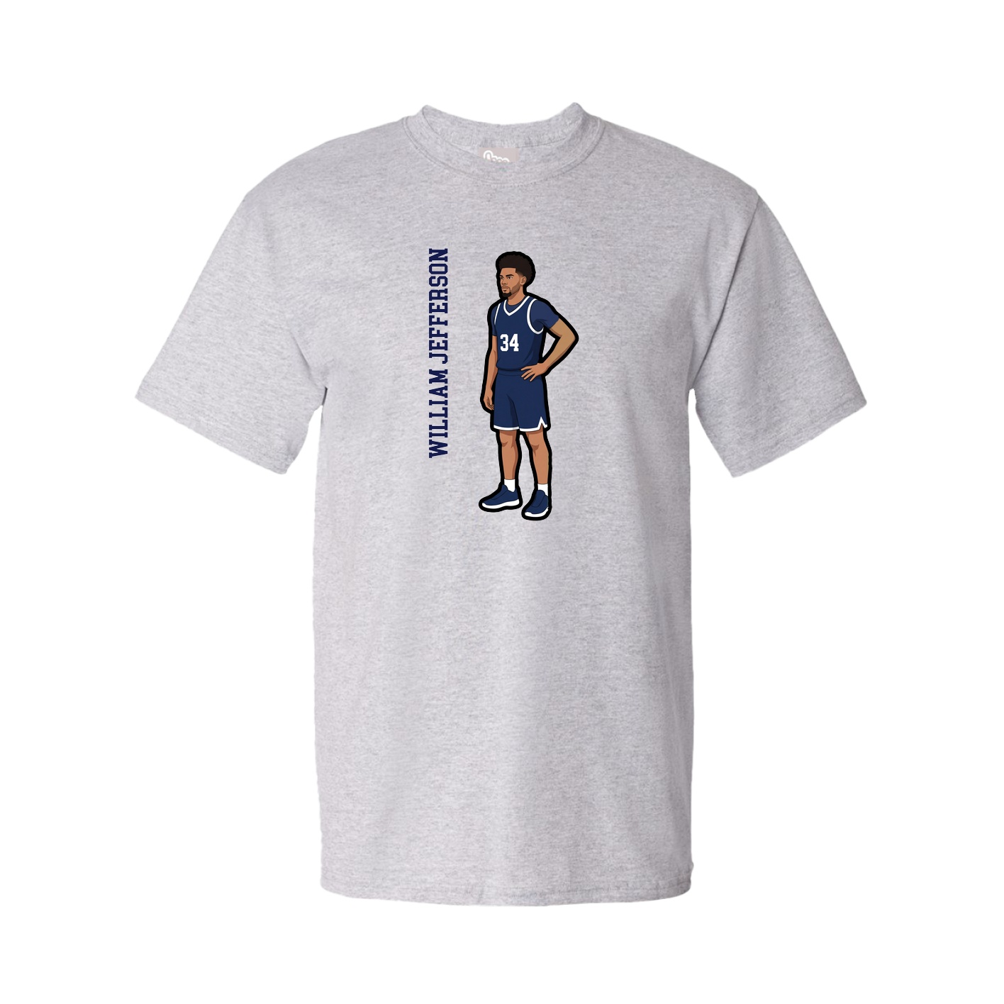 Youth Tee — Name Vertical in Grey