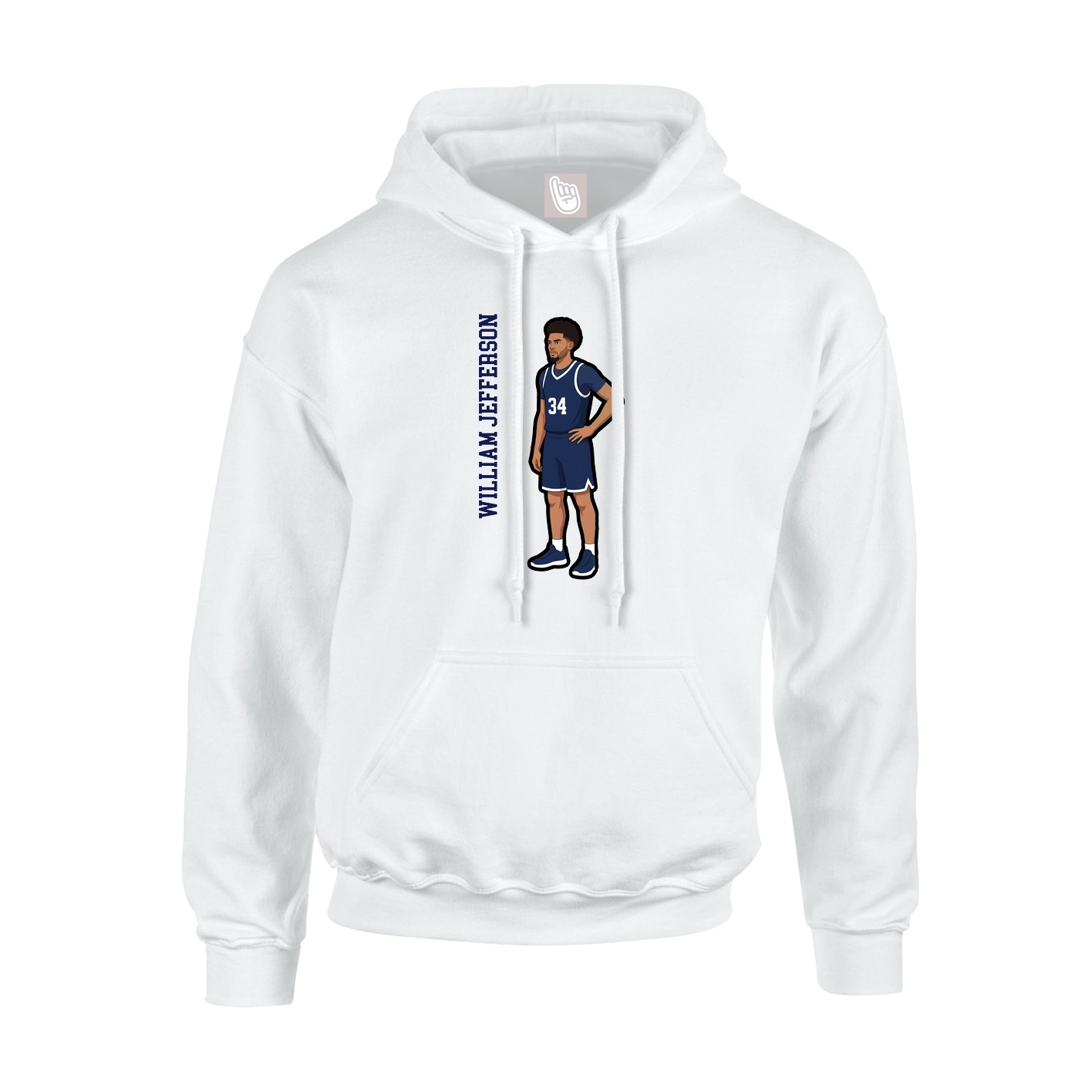 Hoodie — Name Vertical in White