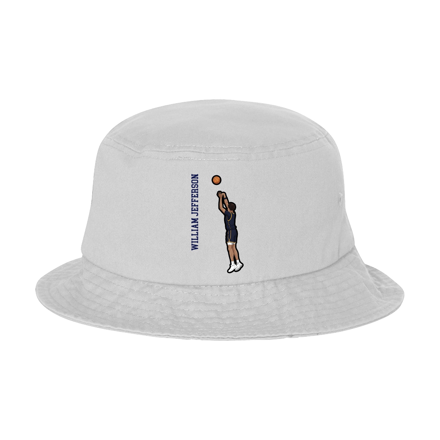 Bucket Cap — Name Vertical in White