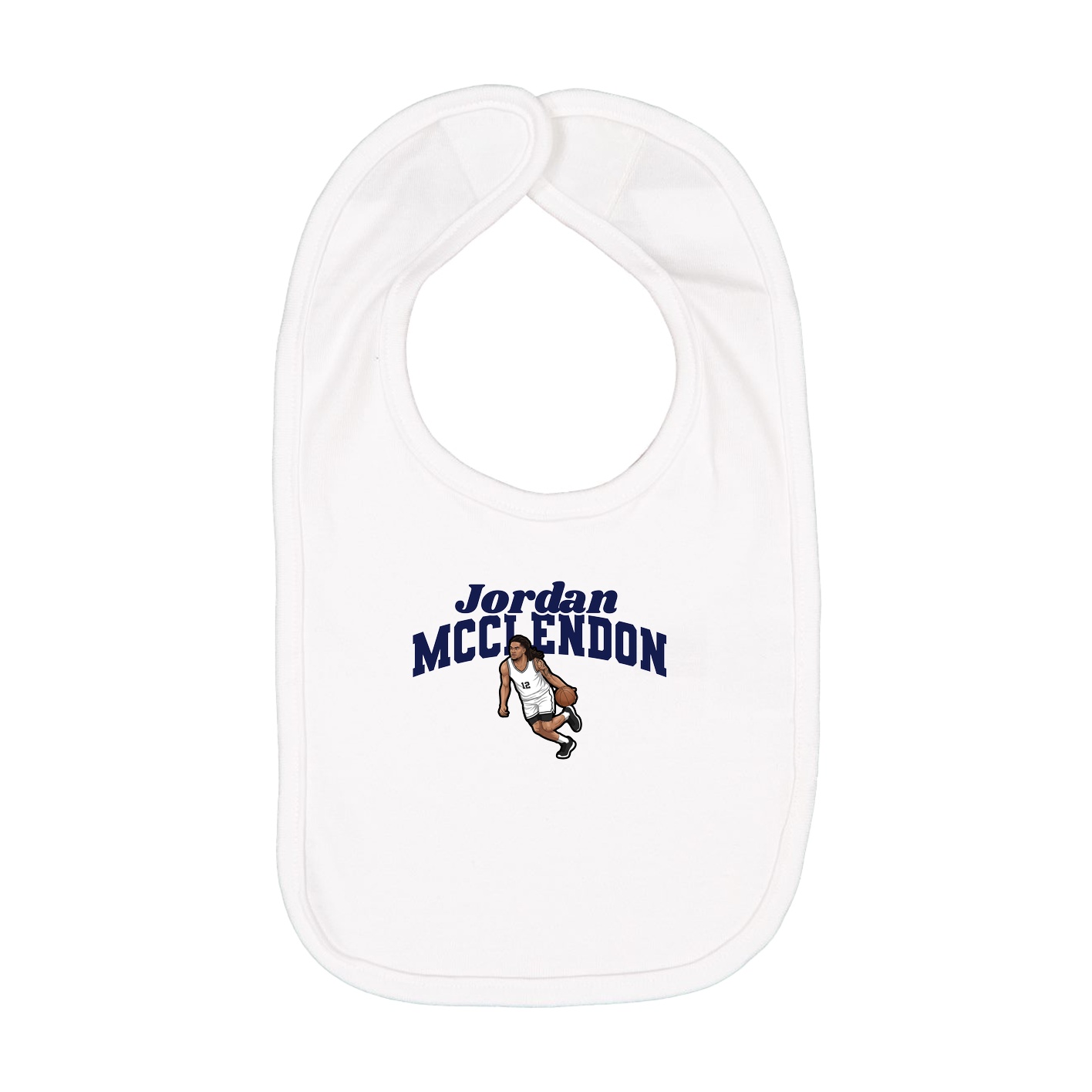 Infant Bib — Signature Arch in White