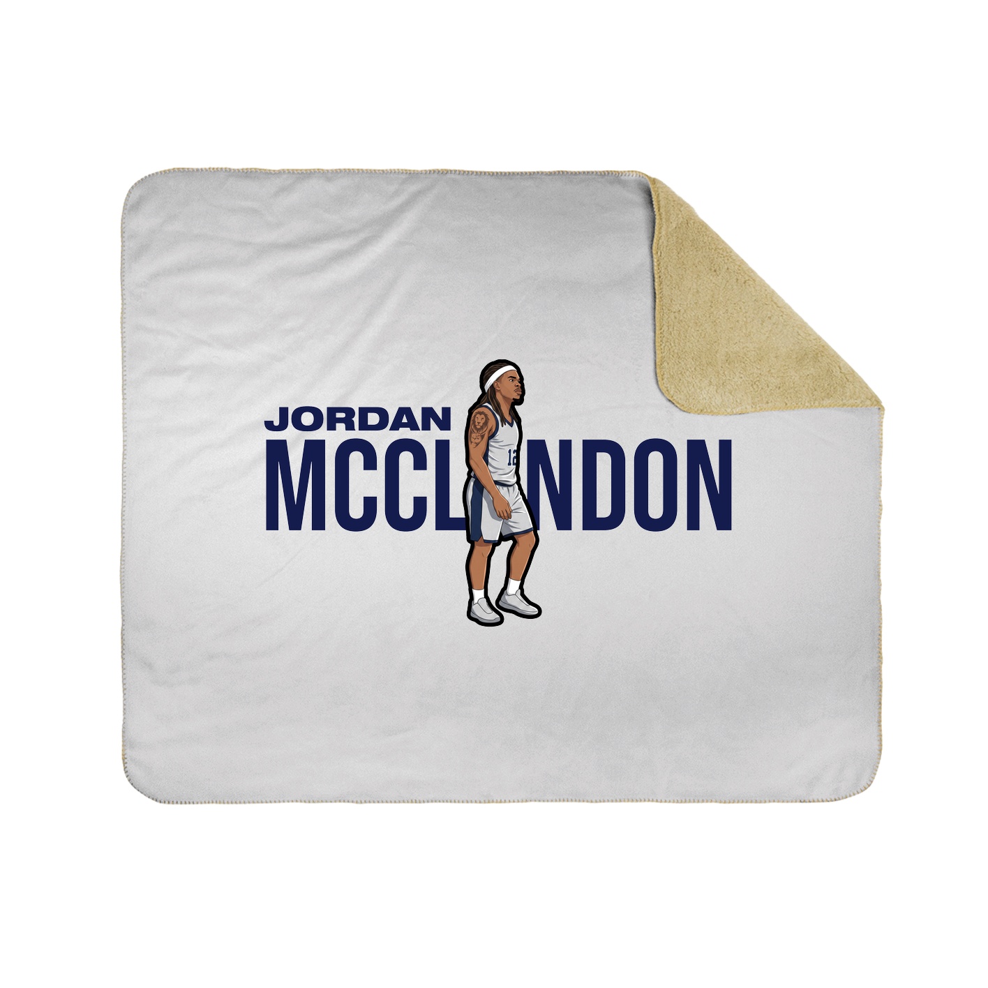 Throw Blanket — Player Name in White