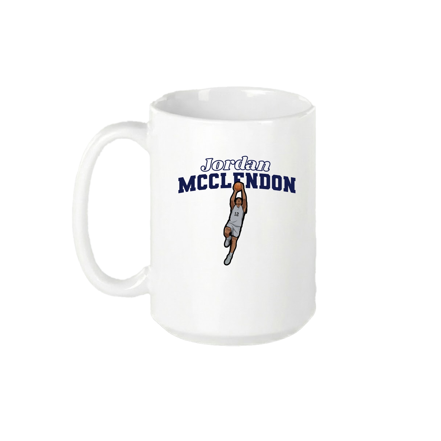 15oz Coffee Mug — Name Arch in White