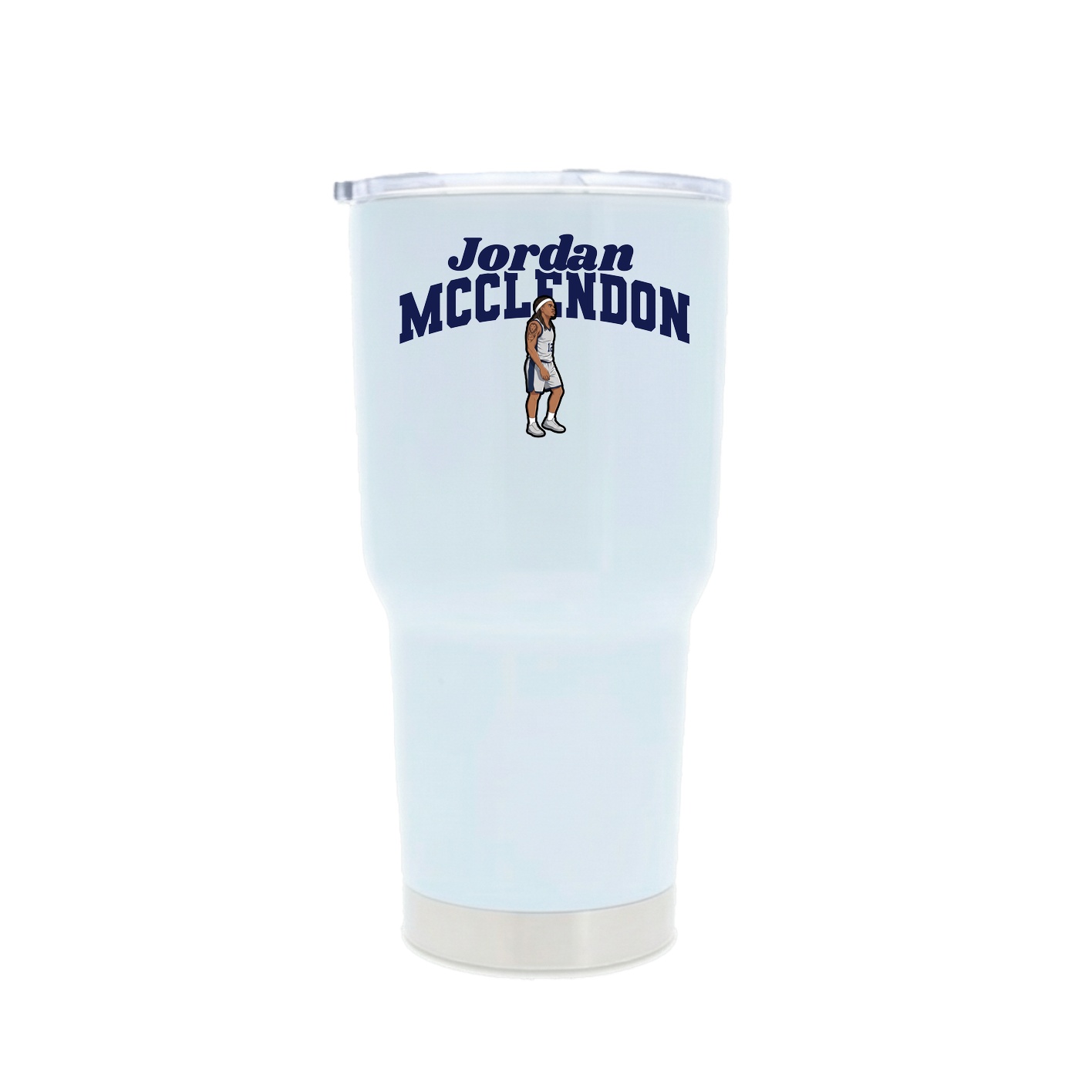 30oz Stainless Steel Tumbler — Signature Arch in White