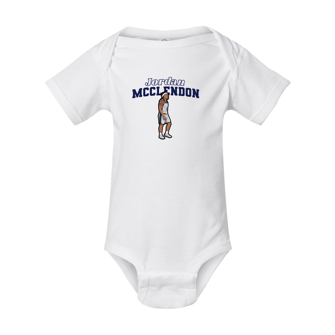 Baby Onesie — Name Arch in White