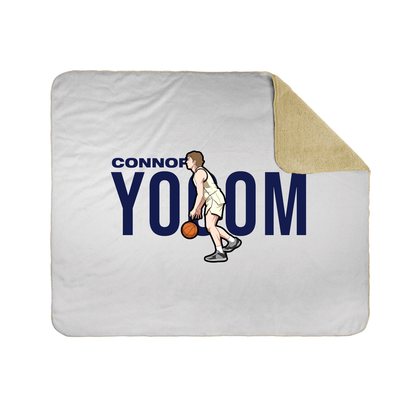 Throw Blanket — Player Name in White