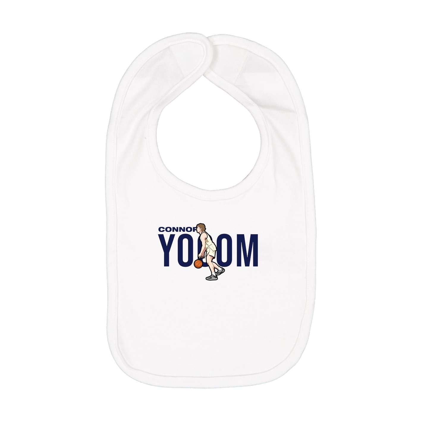 Infant Bib — Player Name in White