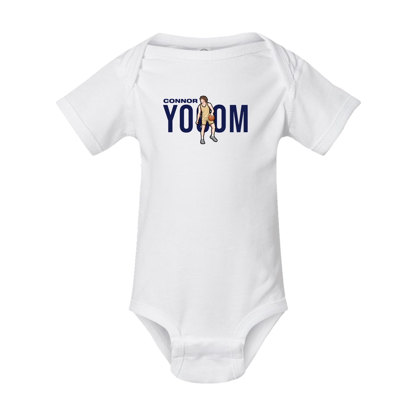 Baby Onesie — Player Name in White