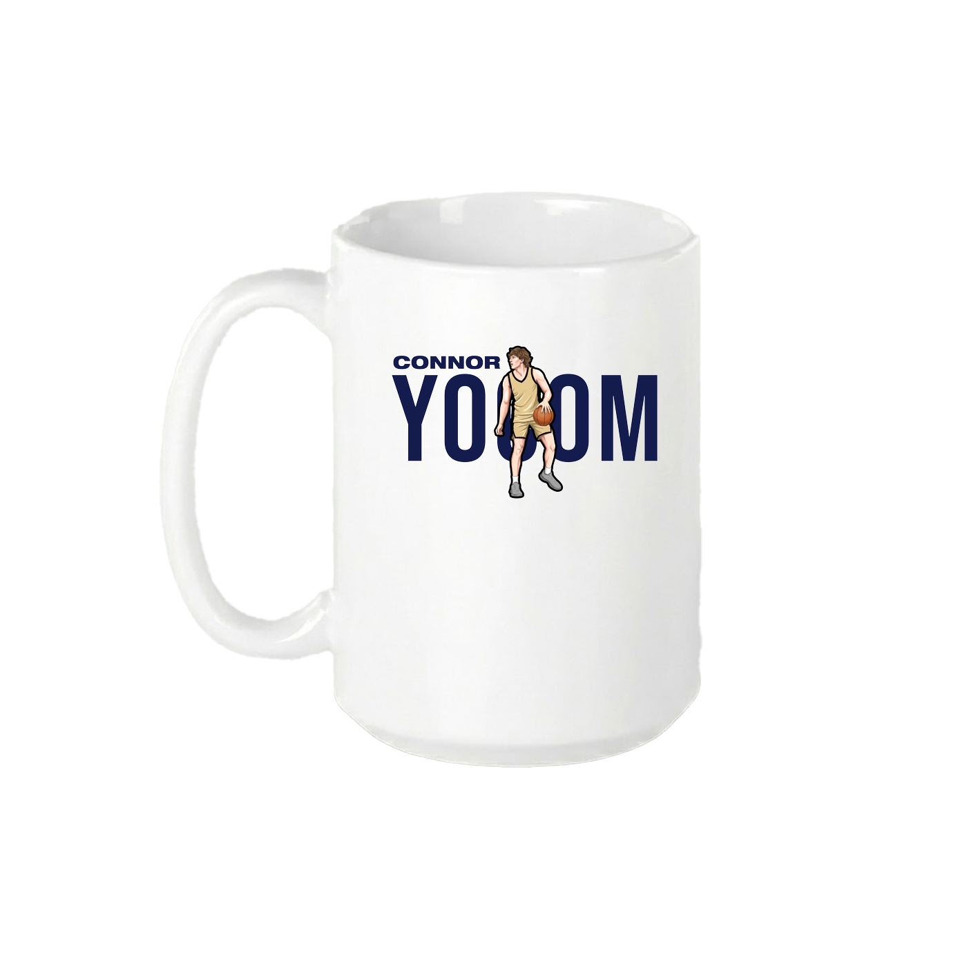 15oz Coffee Mug — Player Name in White