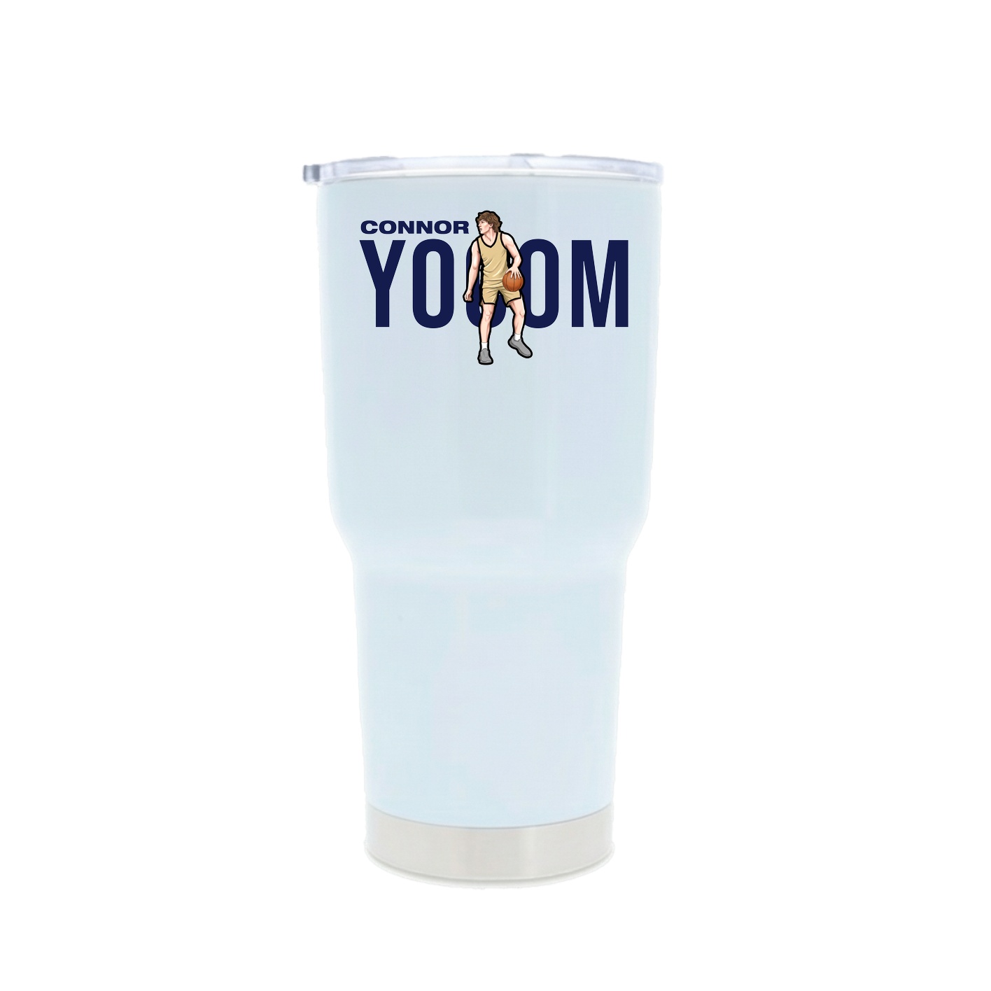 30oz Stainless Steel Tumbler — Player Name in White
