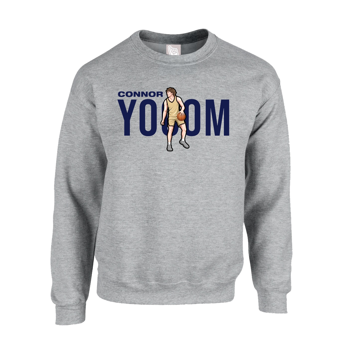 Fleece Crew — Player Name in Grey