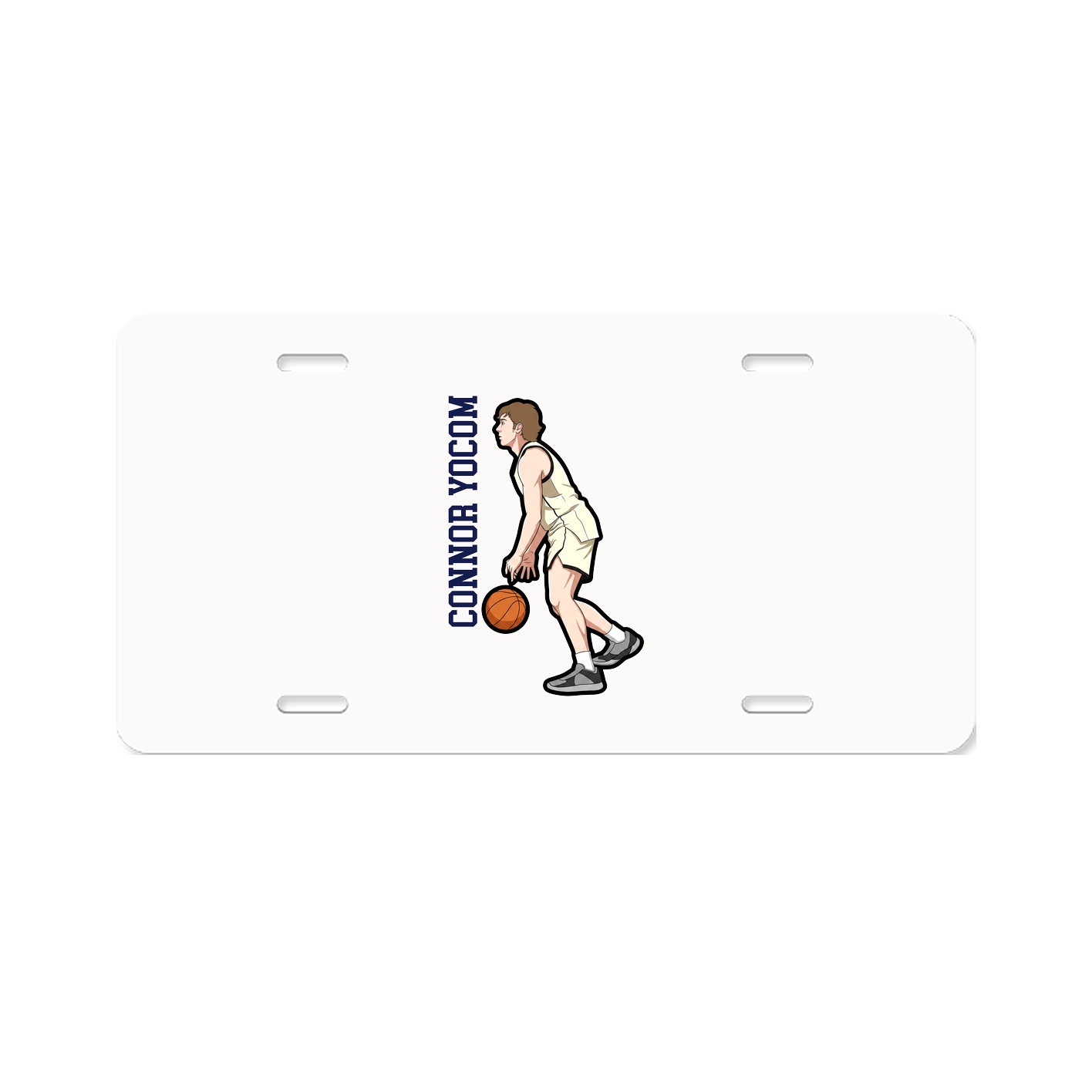 License Plate — Name Vertical in Classic