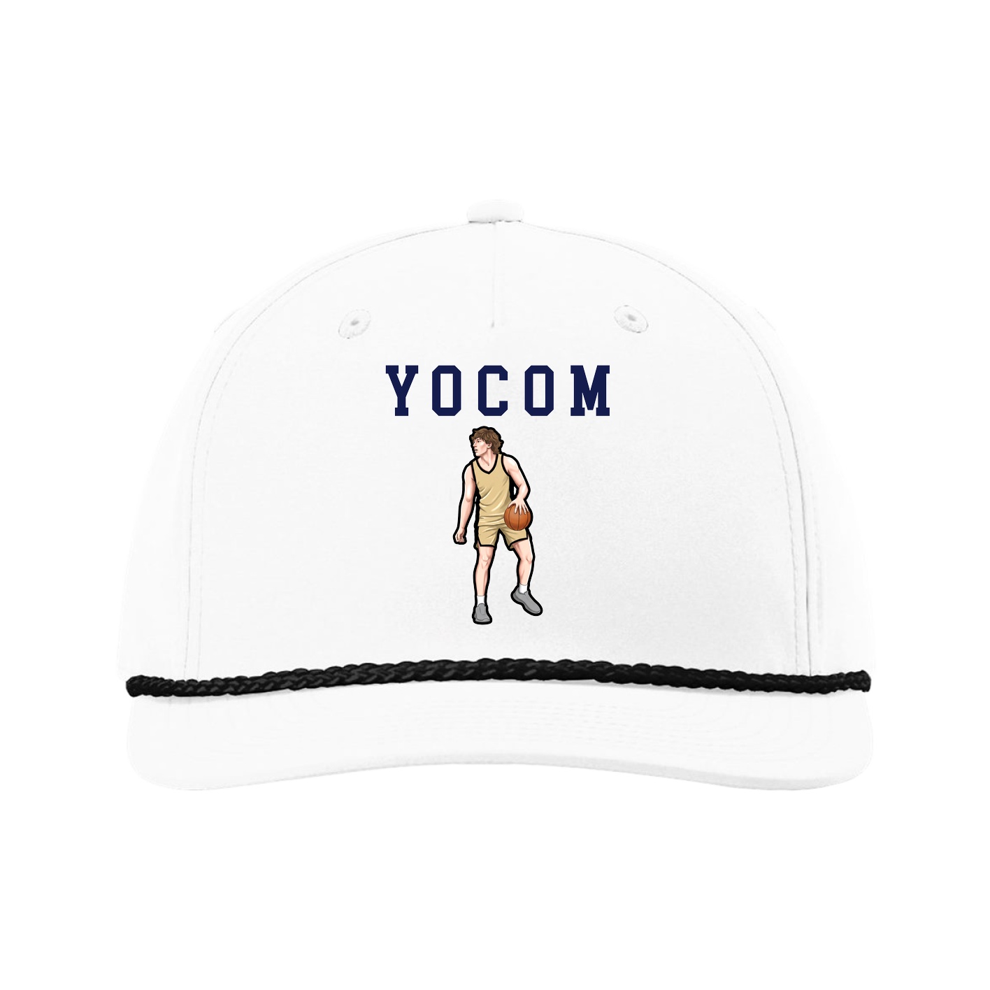 Five-Panel Classic Rope Cap — Shirsey in White