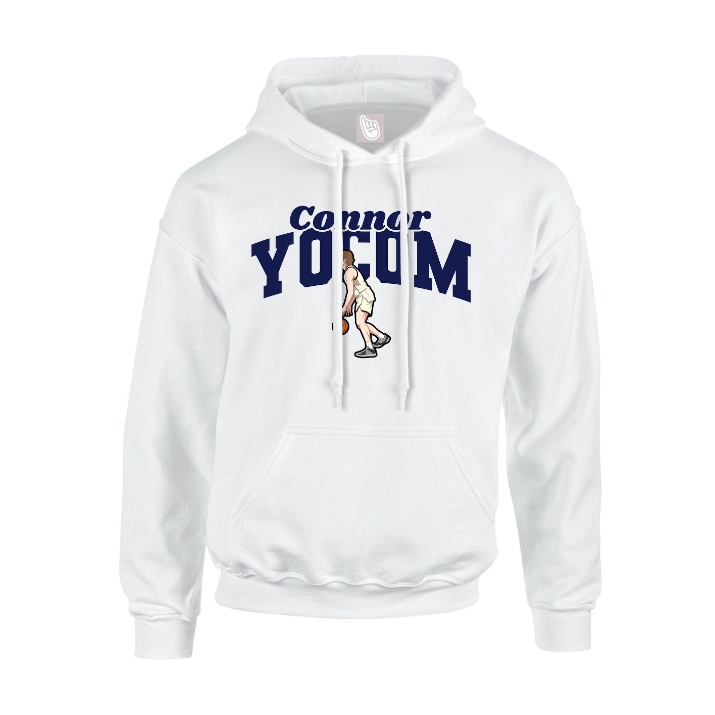 Youth Hoodie — Signature Arch in White