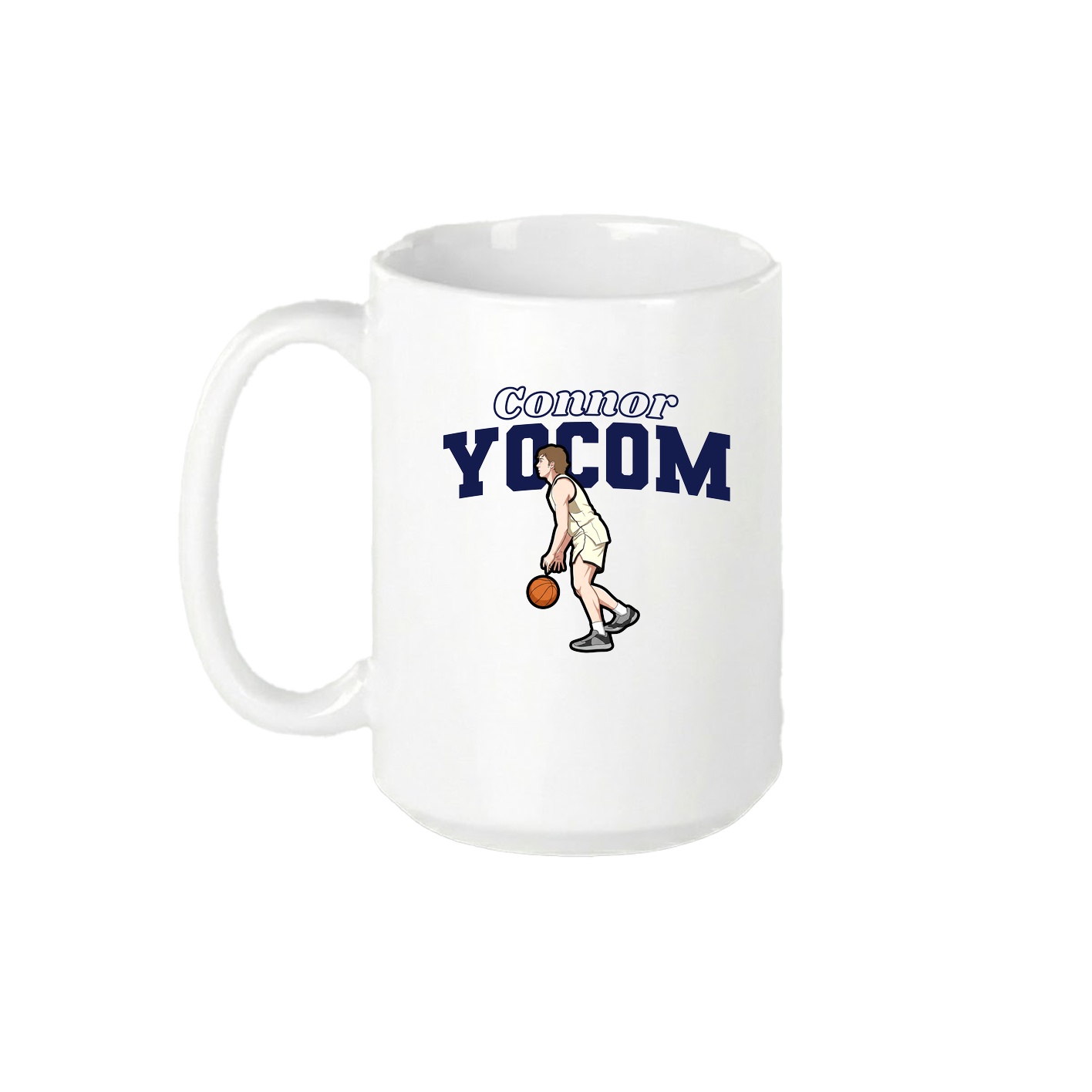 15oz Coffee Mug — Name Arch in White