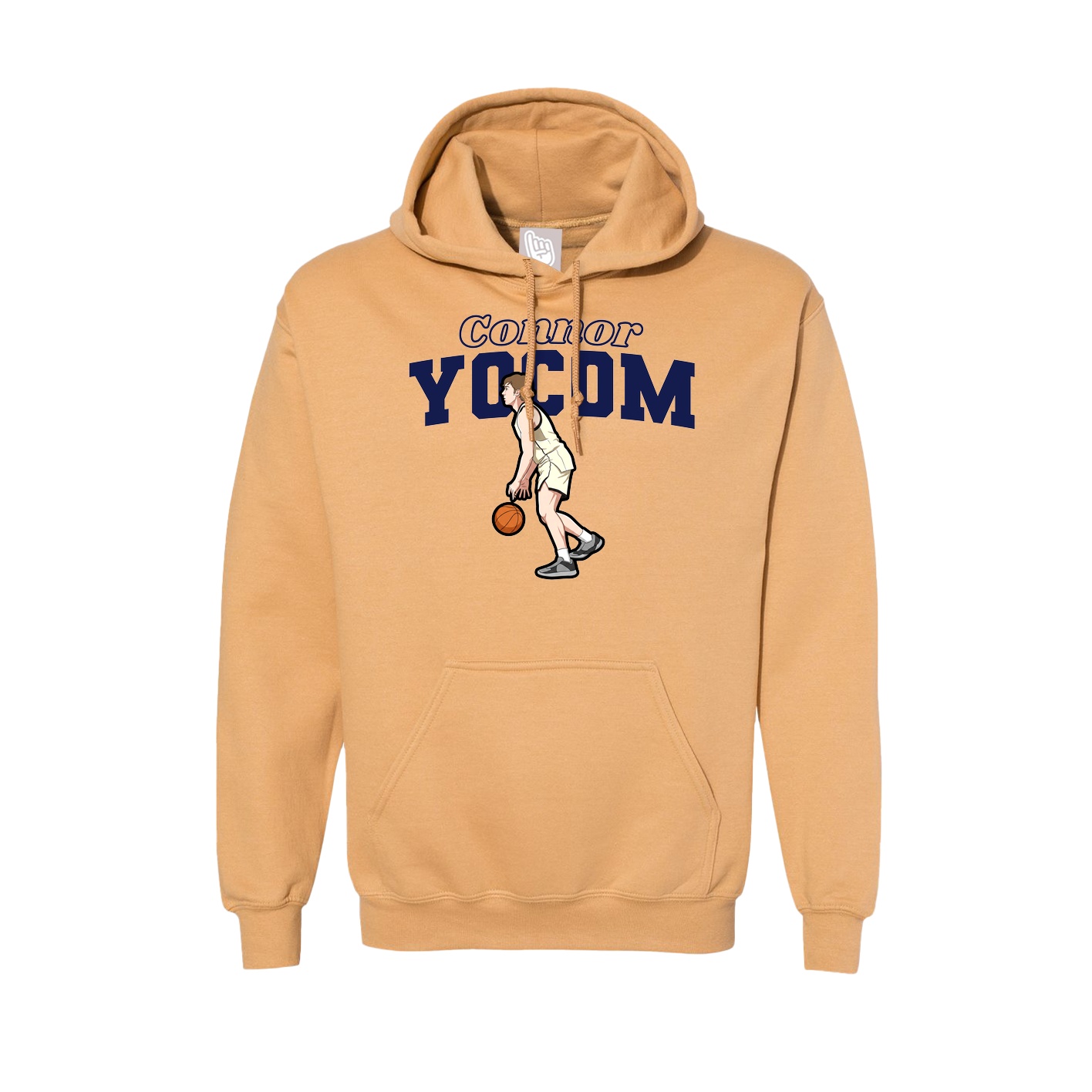 Hoodie — Name Arch in Vegas Gold