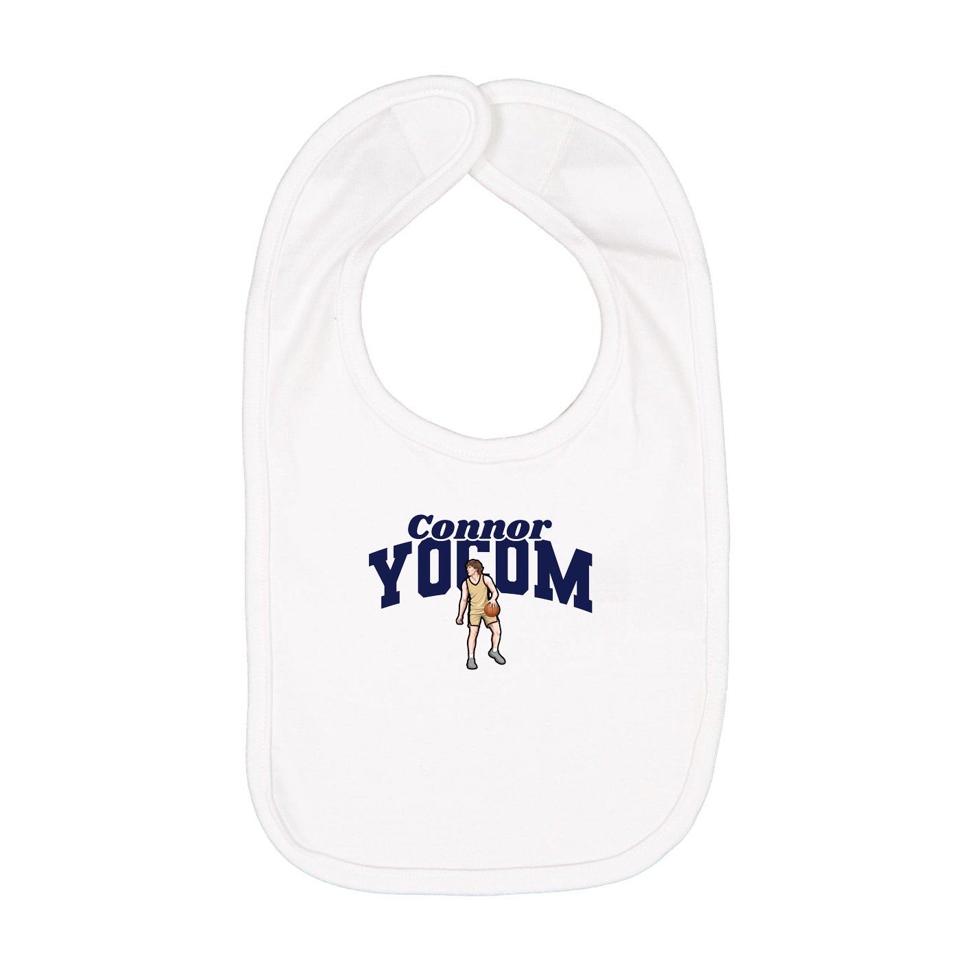 Infant Bib — Signature Arch in White