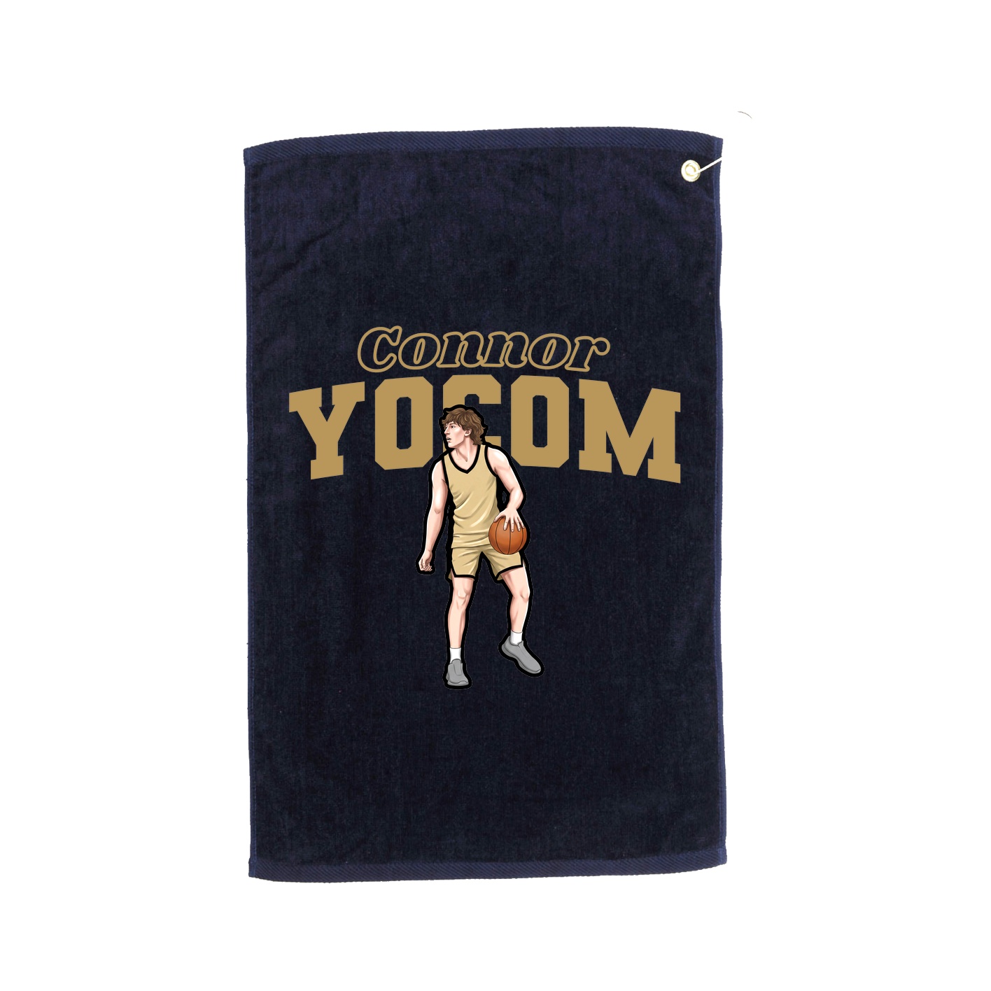 Golf Towel — Name Arch in Navy