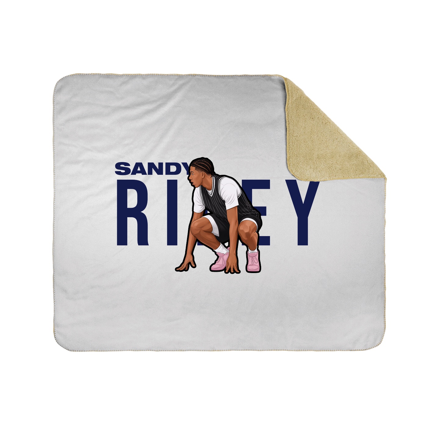 Throw Blanket — Player Name in White