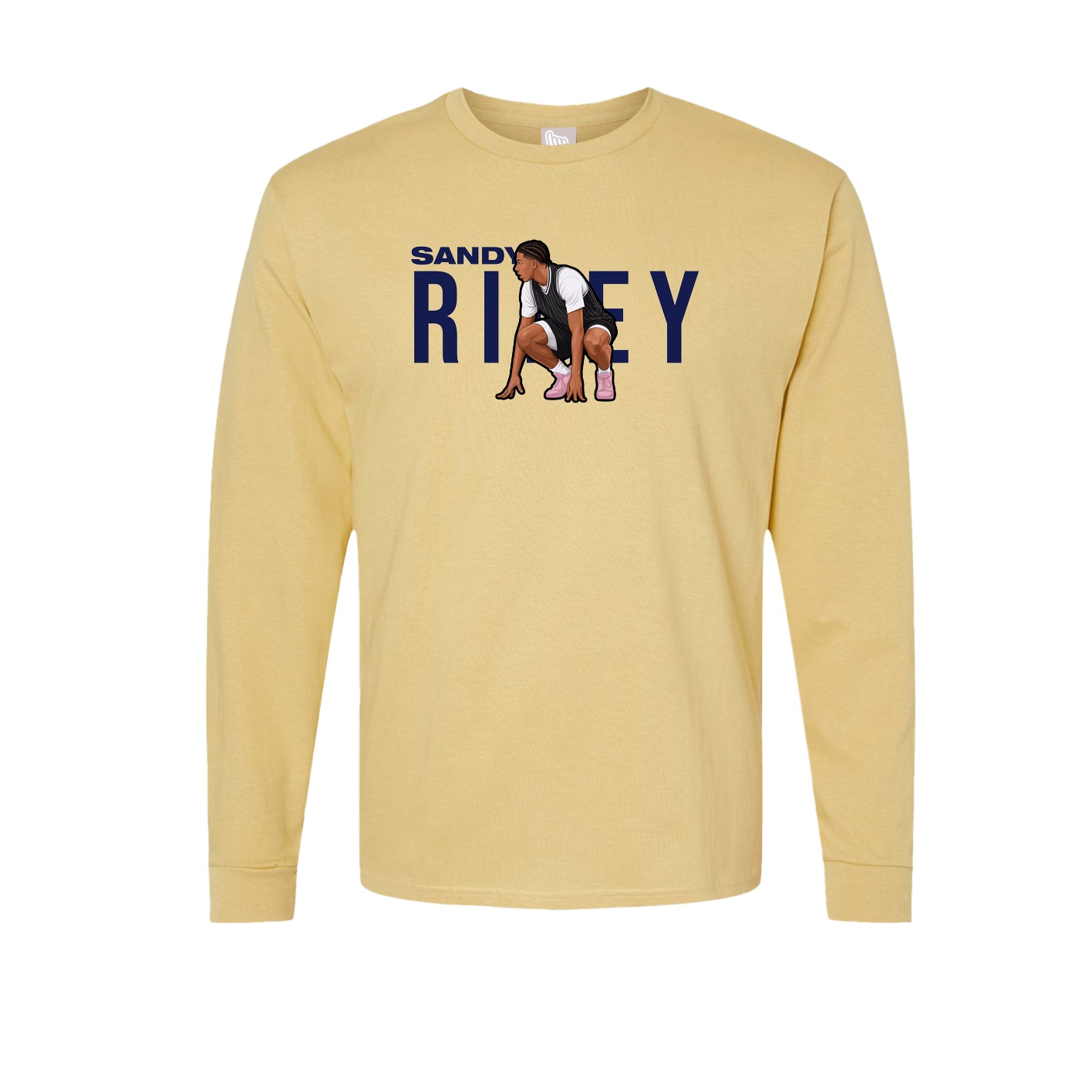 Long Sleeve Tee — Player Name in Vegas Gold