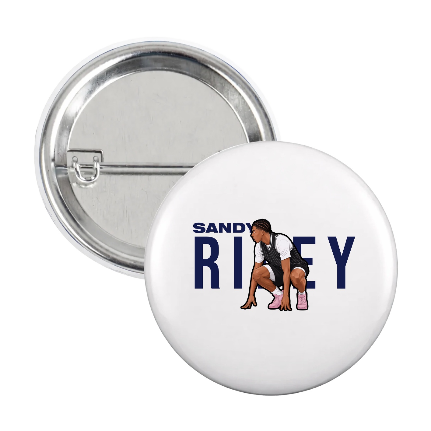 Game Day Button — Player Name in White