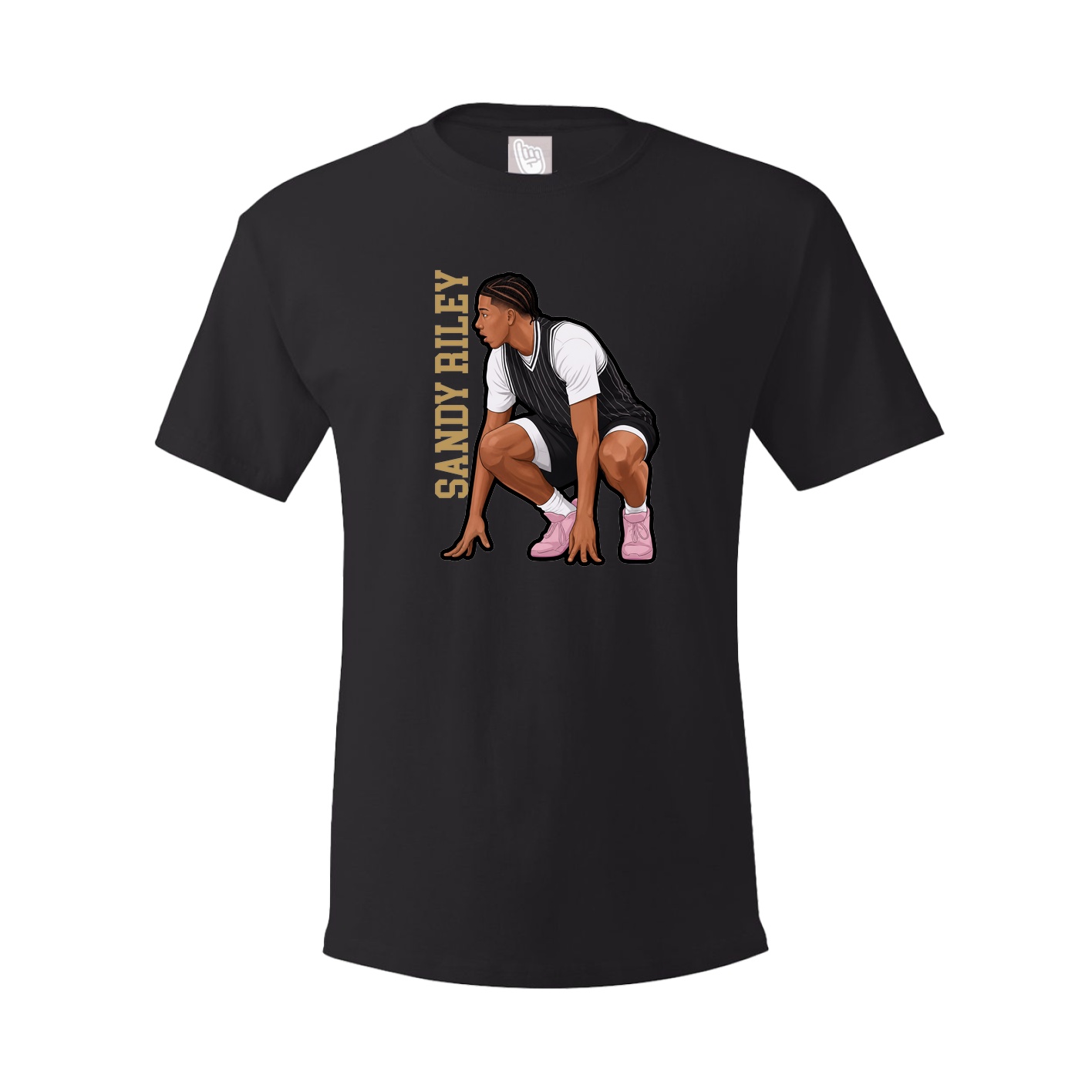 Tee — Name Vertical in Black