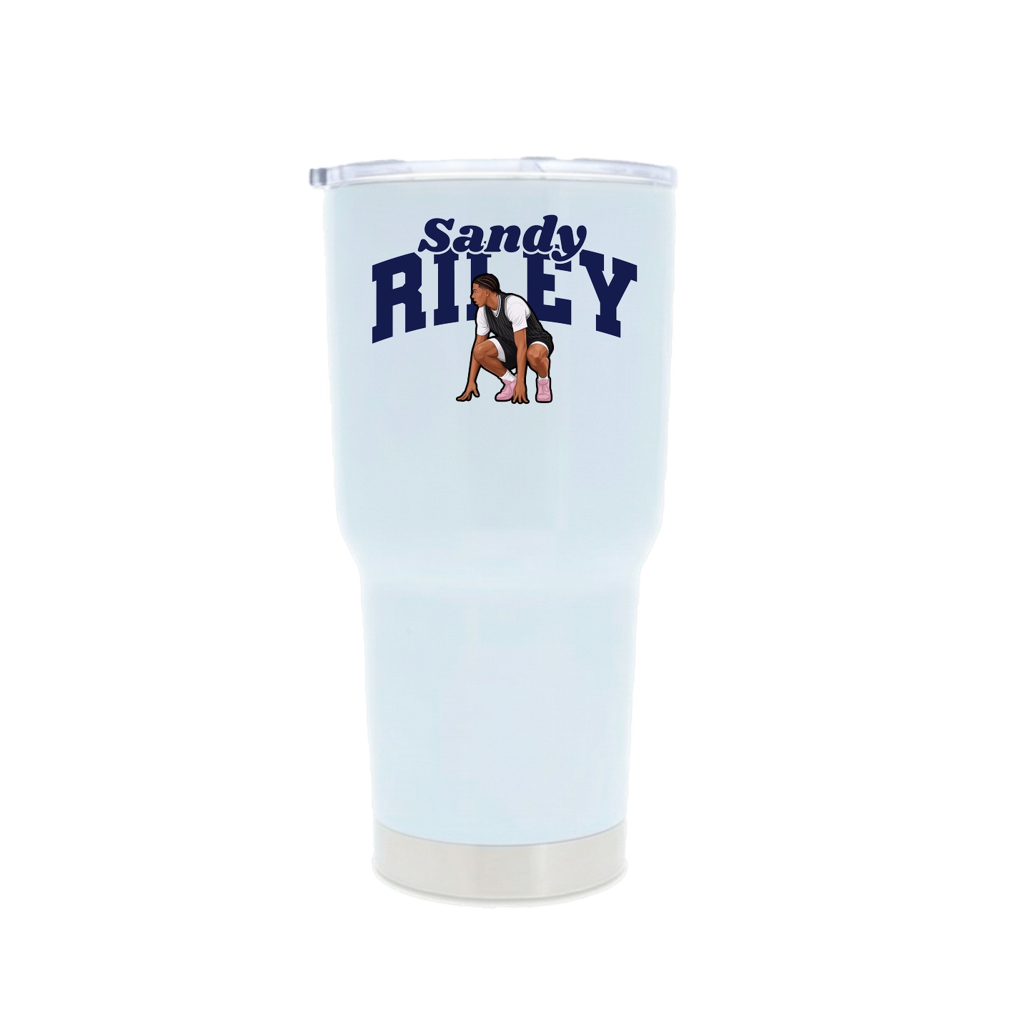 30oz Stainless Steel Tumbler — Signature Arch in White