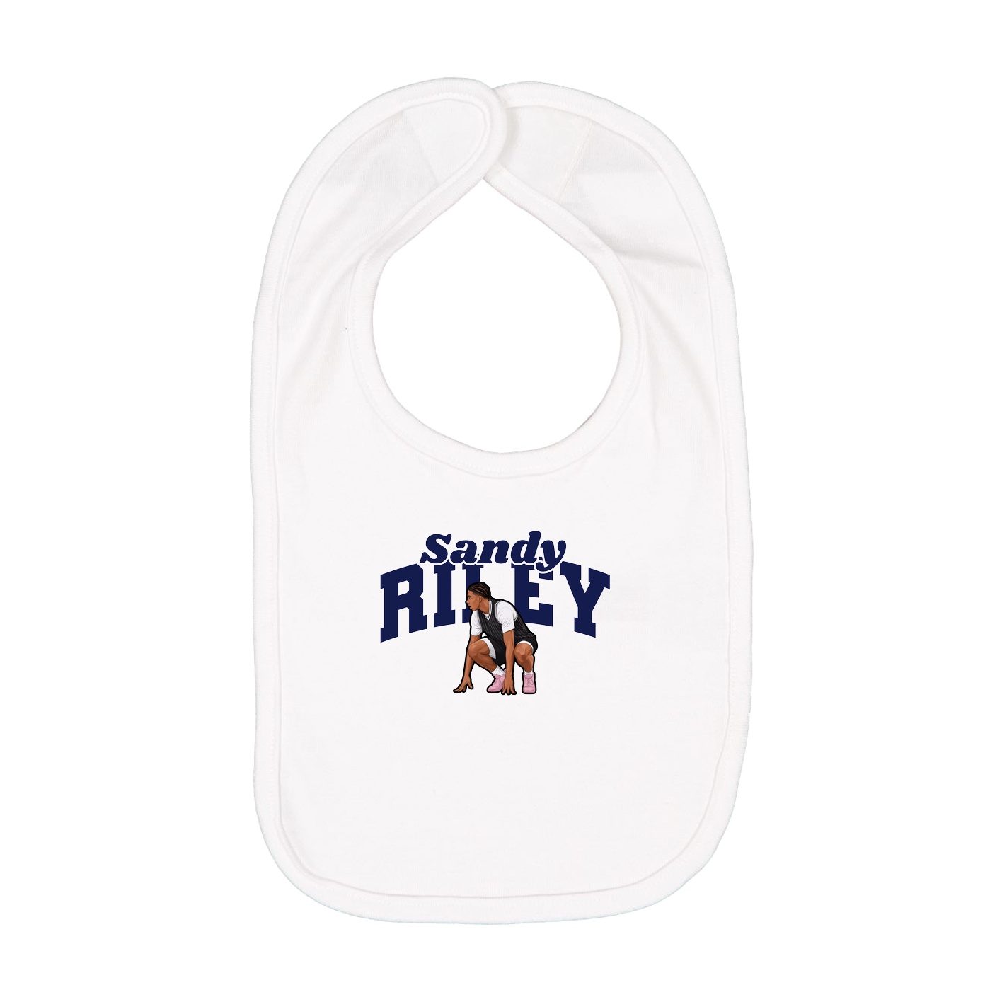 Infant Bib — Signature Arch in White